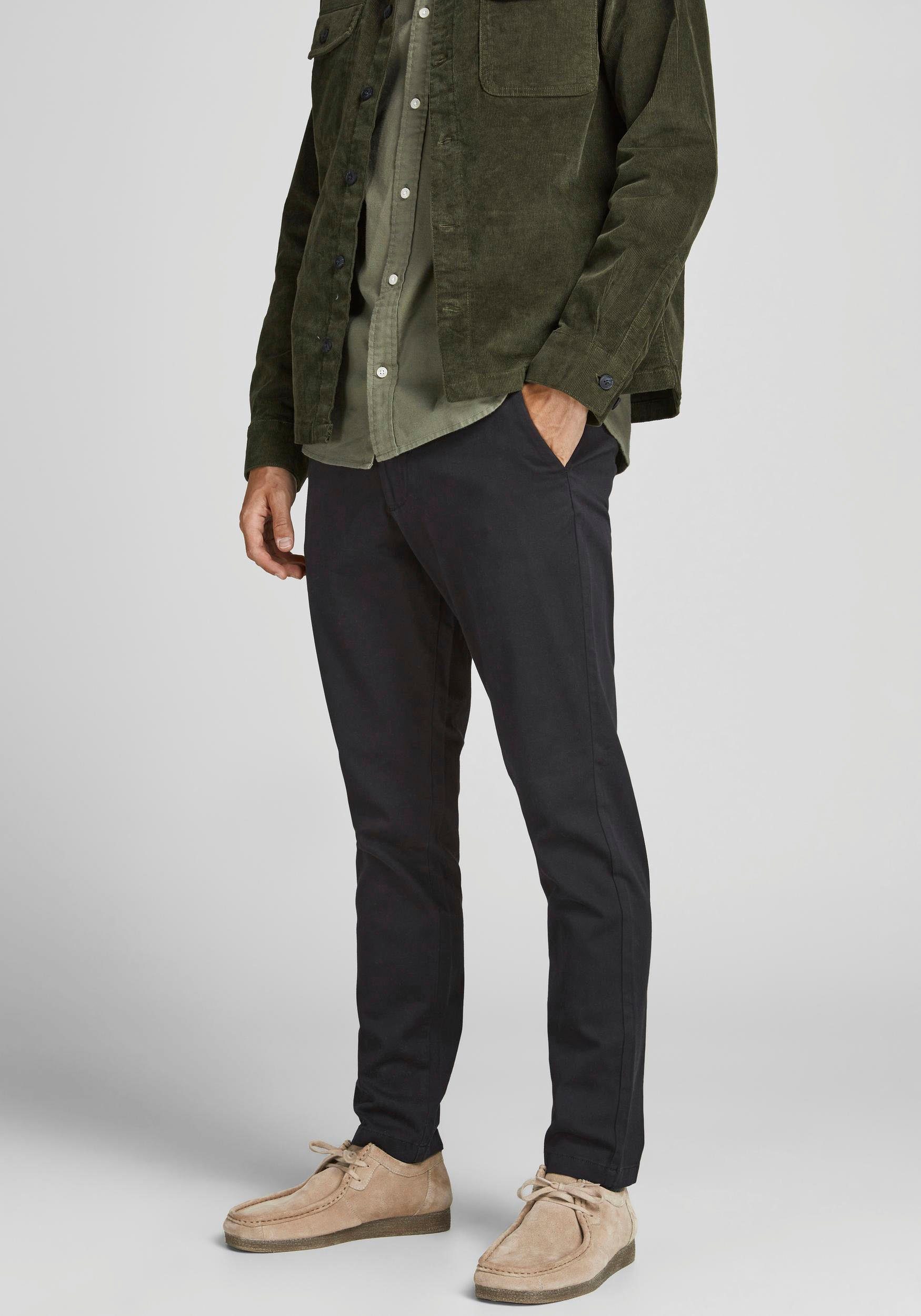Jack & Jones Chinohose JPSTMARCO mit schmalem Bein und pflegeleichtem Stoff washed, modisch, schmal, Baumwollmischung – Bild 2 von 5