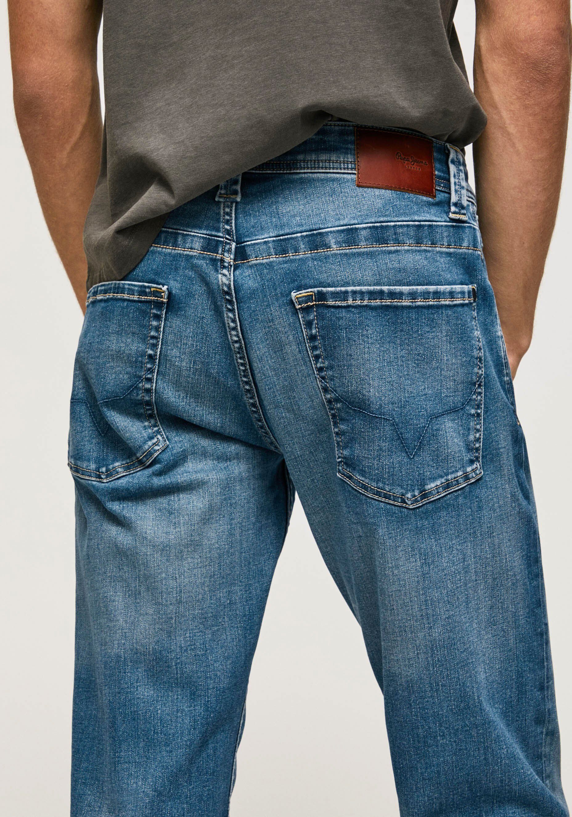 Pepe Jeans Straight-Jeans ZIP in KINGSTON 5-Pocket-Form limewiser