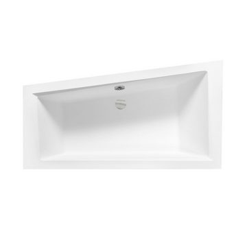 KOLMAN Badewanne Eckbadewanne Intima Slim 160x90, (Links/Rechts), Rand 15 mm Styroporverkleidung, Ablauf VIEGA & Füße GRATIS