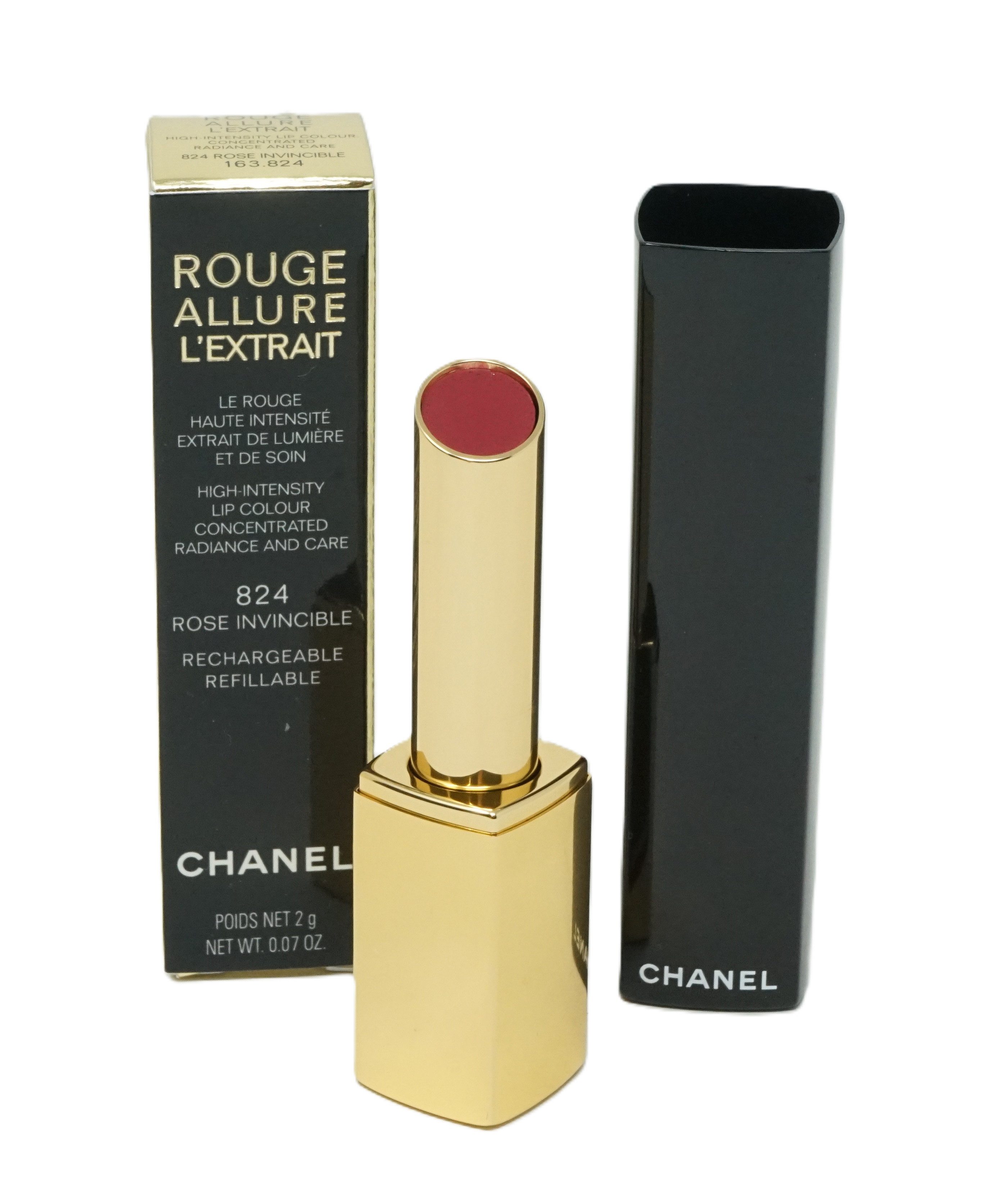 CHANEL Lippenstift Chanel L'Extrait lip colour 824 Rose Invincible refillable 2g