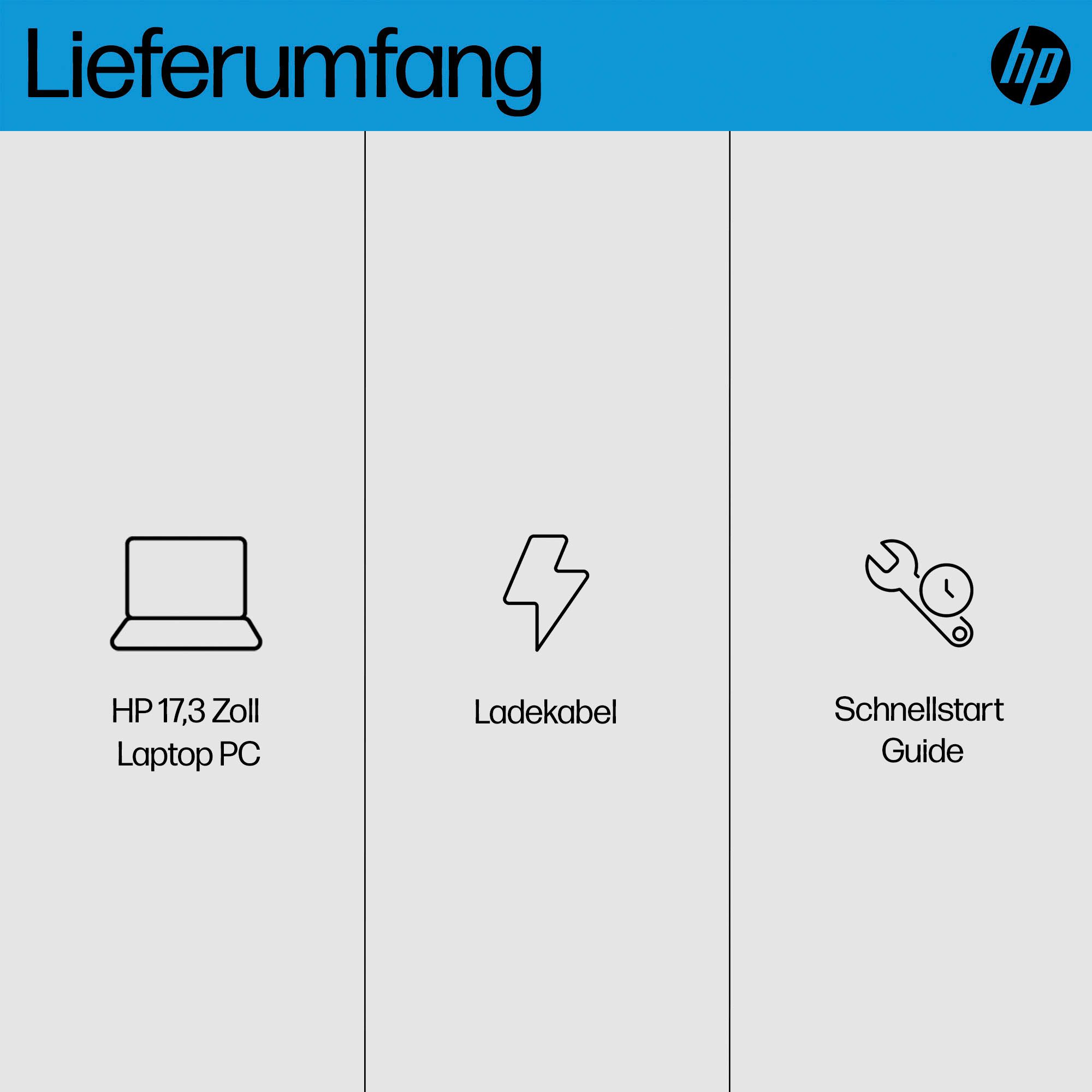 HP 17-cn3264ng Notebook (43,9 cm/17,3 Zoll, Intel Core i5 1334U, Iris Xe Graphics, 512 GB SSD)