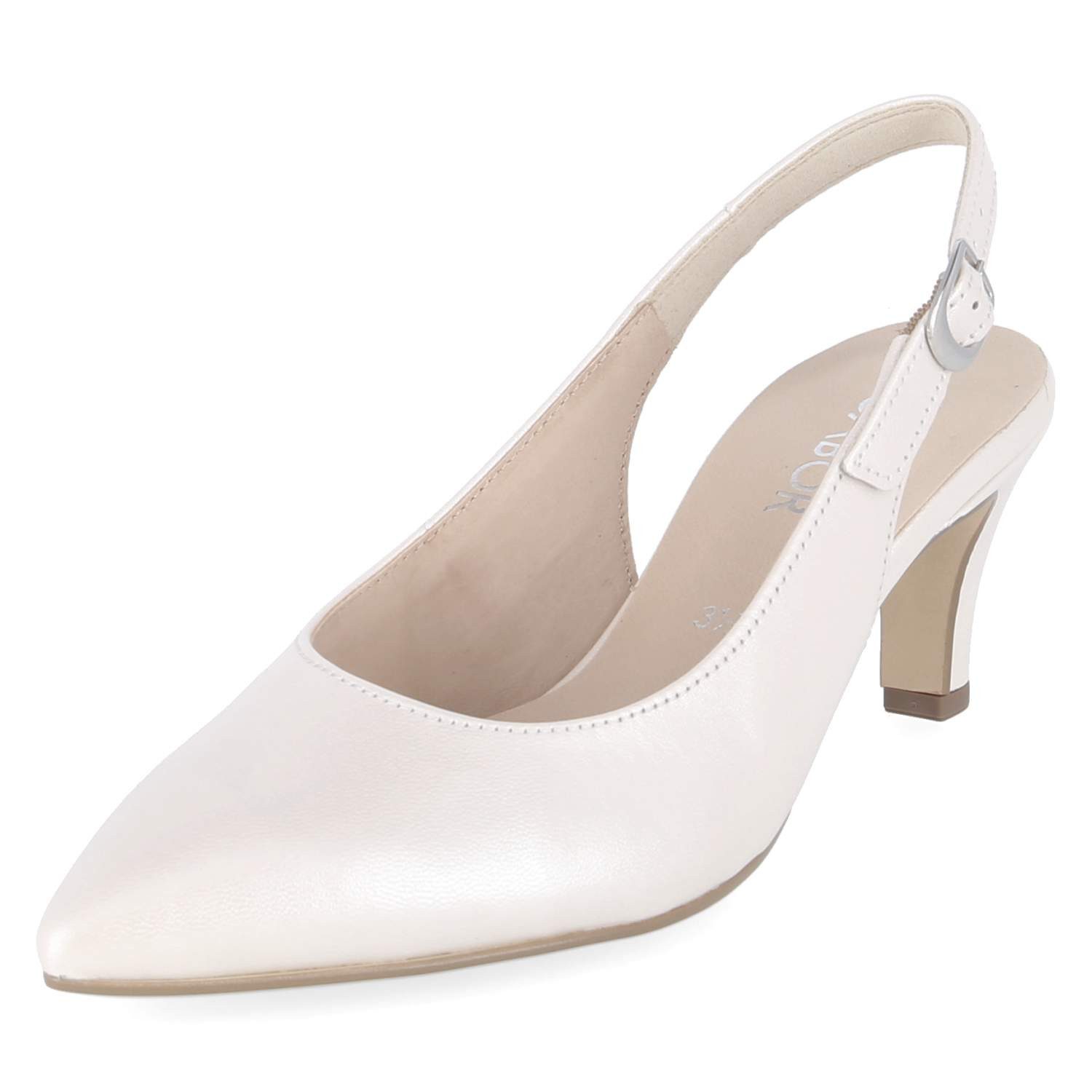 Gabor Gabor 81.590.61 Damen Glattleder white Slingpumps
