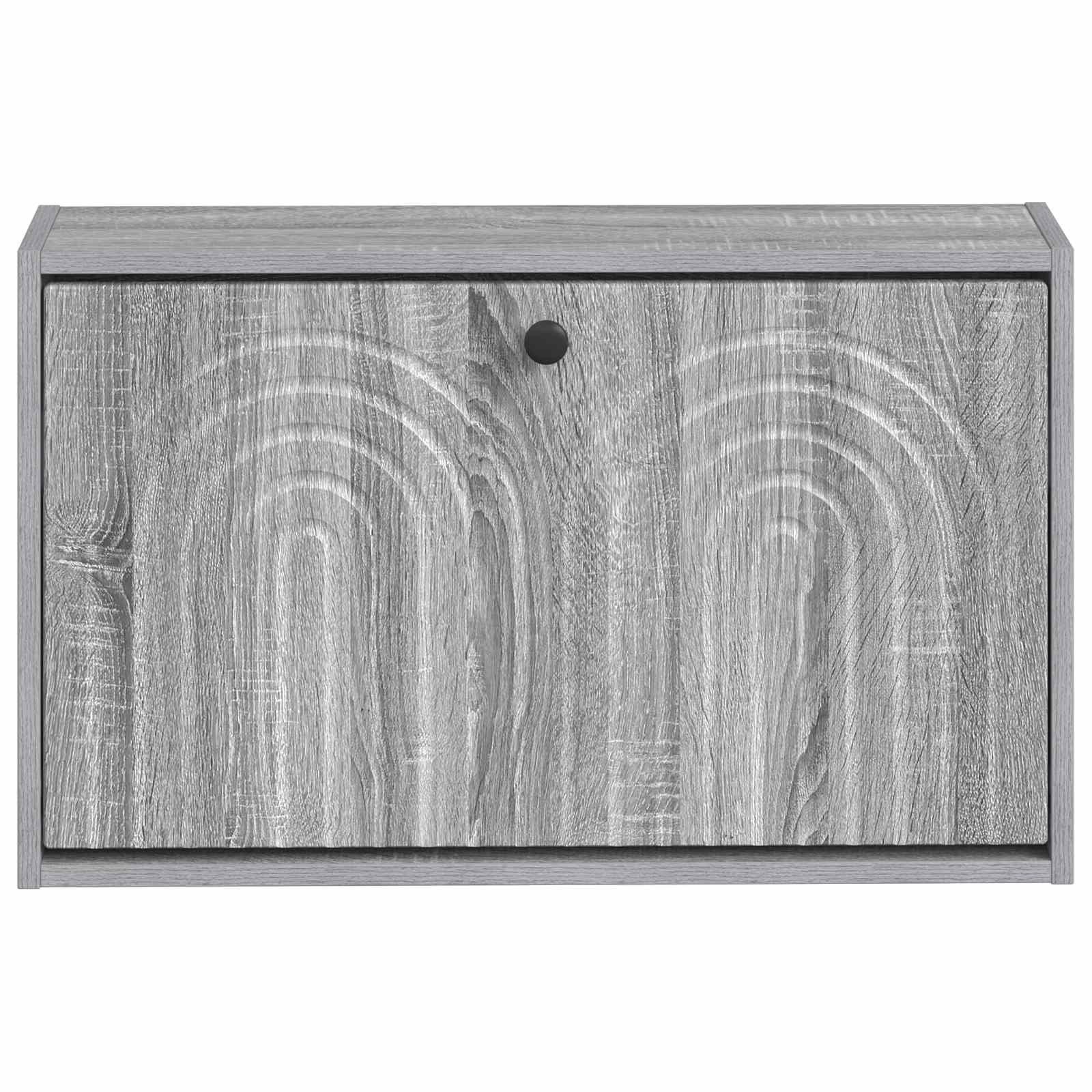 vidaXL Schuhregal Wandmontierter Schuhschrank ALKMAAR 71 x 17 x 43 cm Sonoma-Grau