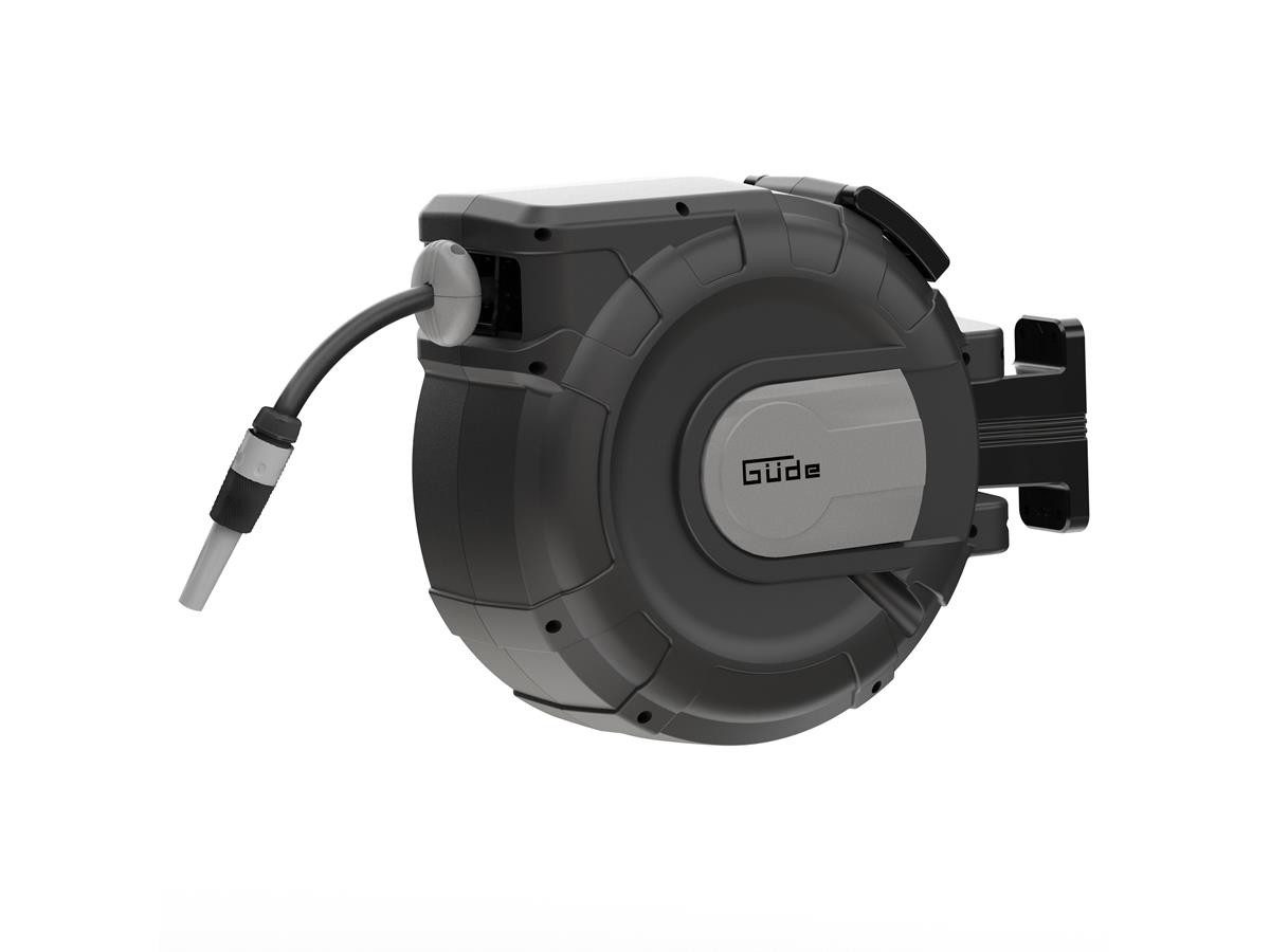 Güde Schlauchtrommel Automatik 30-2-2 1/2, 30 m Gartenschlauch, Einzugsstopp, Anschlussgewinde 1/2", 8 bar