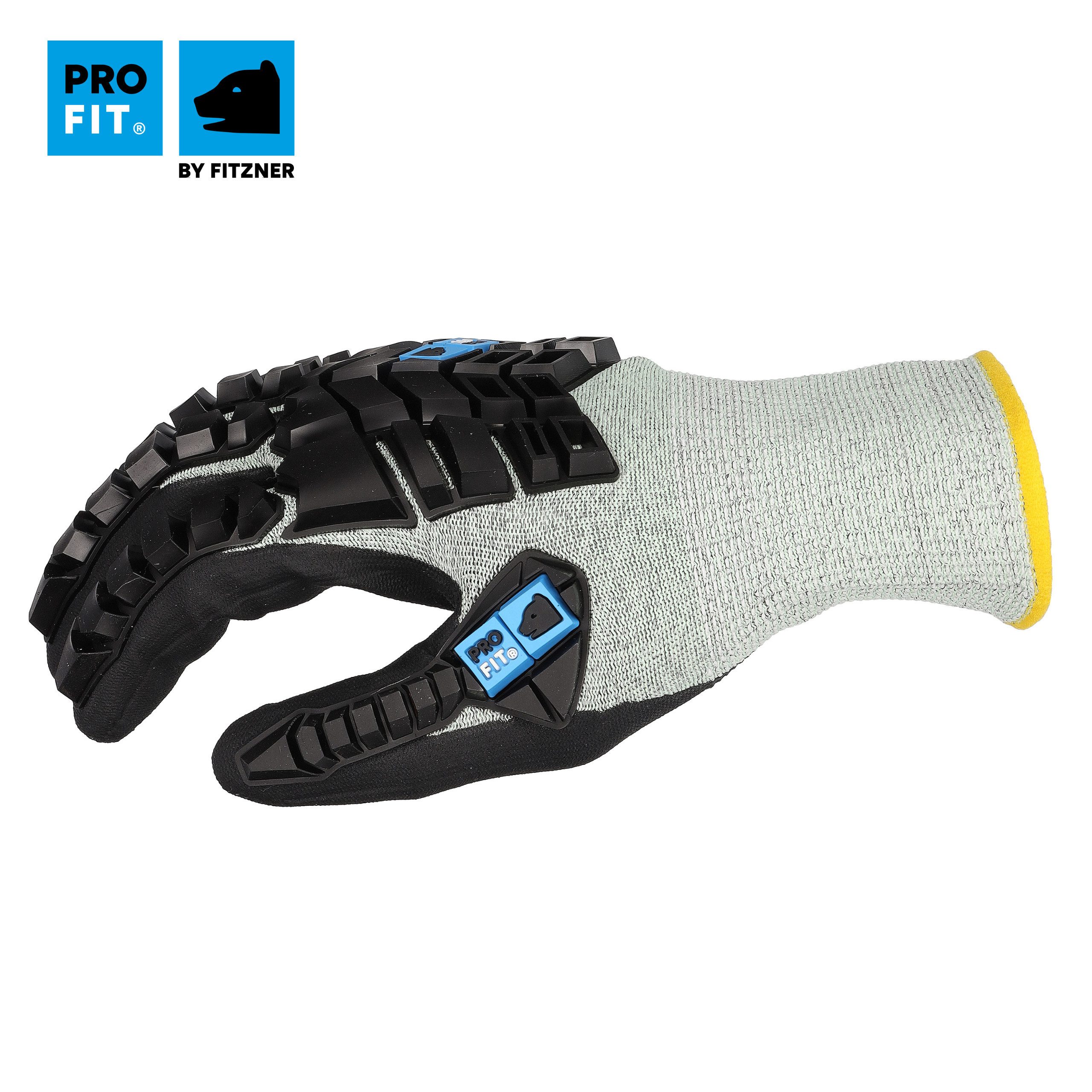 PRO FIT Arbeitshandschuhe, Nitril Schnittschutzhandschuh "TPR-Protector", aus Nitrilschaum, (1, Paar) atmungsaktiv, Grifffest, Level F Schnittschutz, Touchscreen fähig