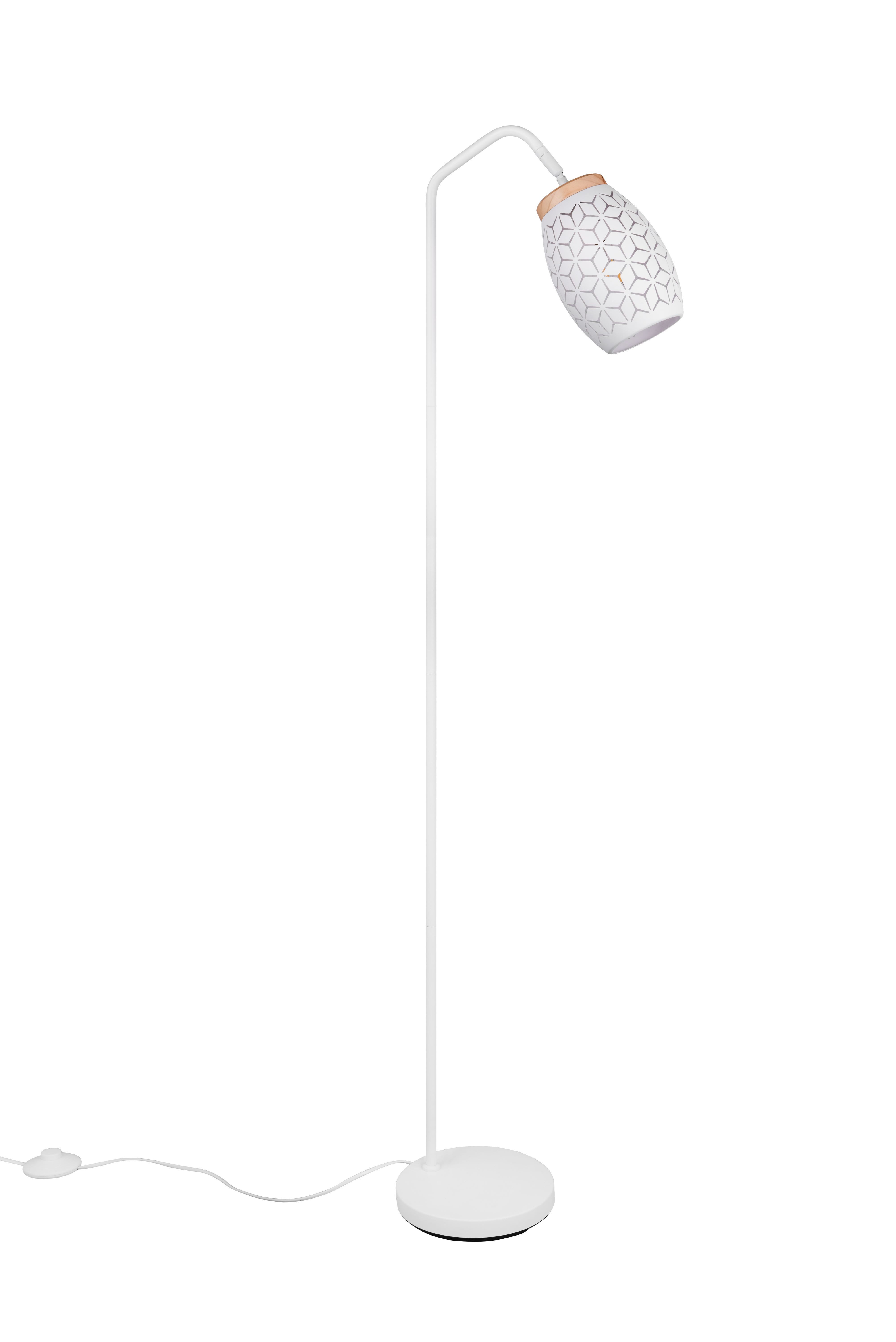 lightling Stehlampe Bill, ohne Leuchtmittel, exkl. E27 Leuchtmittel, hochwertiges Metall, Fußschalter