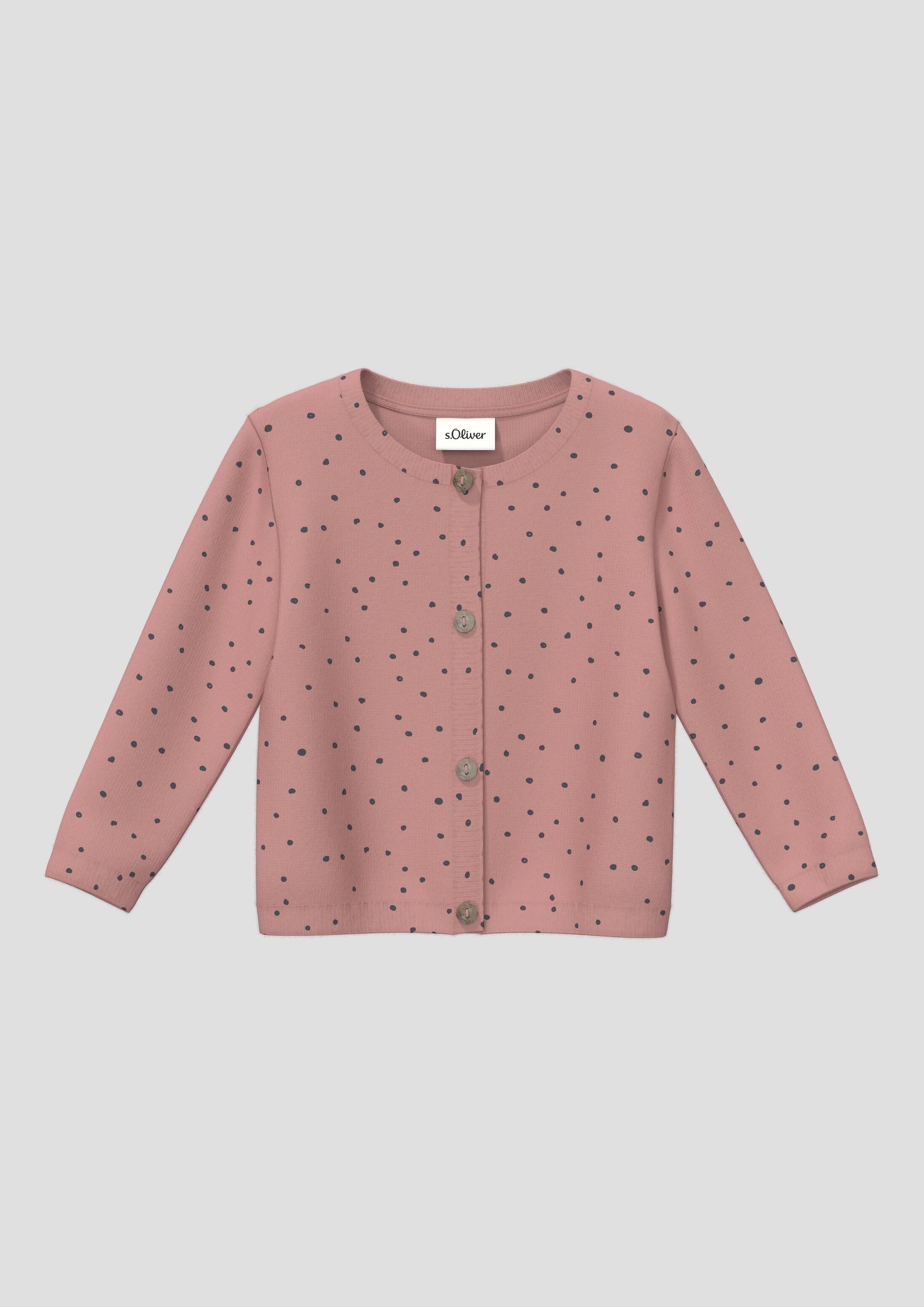 s.Oliver Cardigan Strickjacke Strickcardigan mit All-over-Print