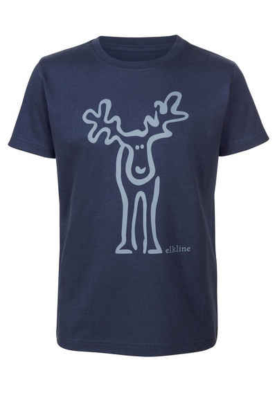 Elkline T-Shirt Rudölfchen Retro Elch Print auf Brust und Rücken
