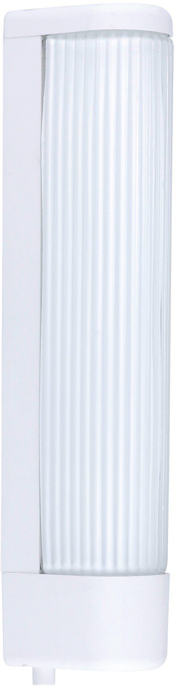EGLO Spiegelleuchte BARI, Ein-/Ausschalter, ohne Leuchtmittel, Leuchtmittel wechselbar, Wandleuchte, aus Glas und Kunststoff, L 35 cm, exkl. E14 (max. 25W)