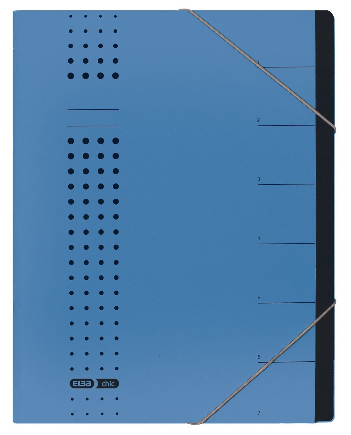 ELBA Schreibmappe ELBA Karton 1-7, chic-Ordnungsmappe, Fächer A4 blau