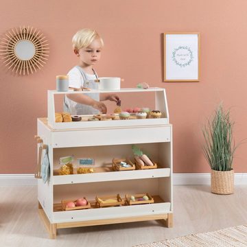 MUSTERKIND® Spielküche Prunus, weiß/natur Holz, FSC®-Holz aus gewissenhaft bewirtschafteten Wäldern