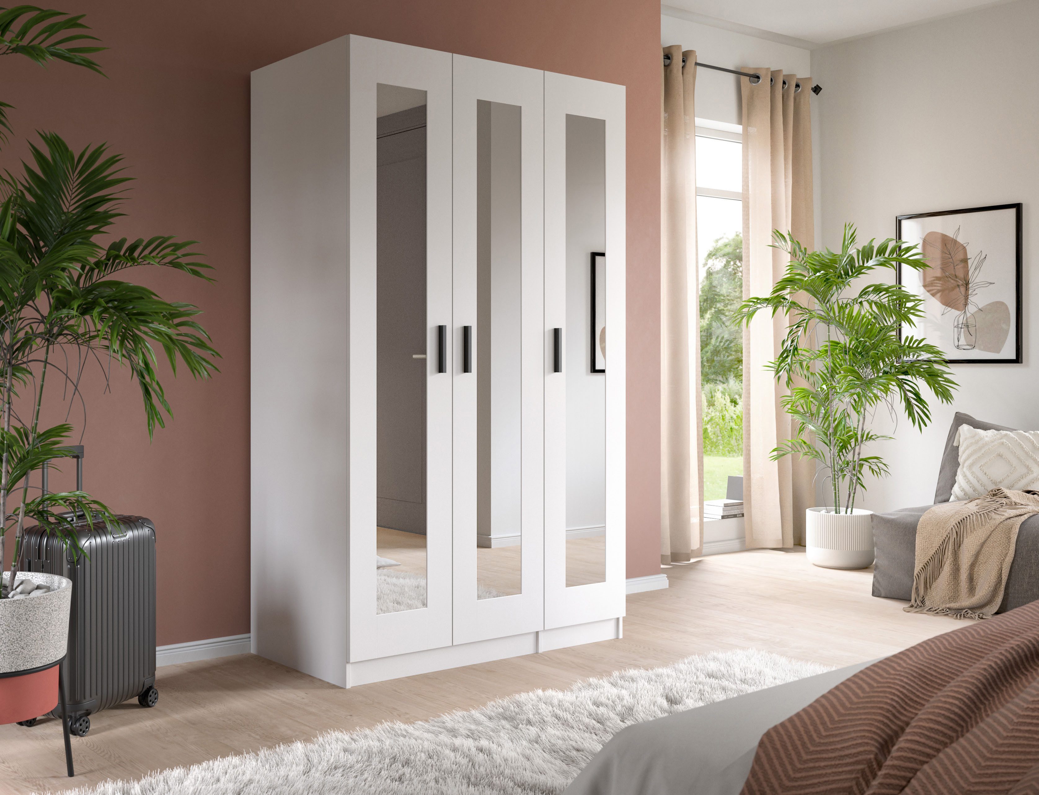 Home affaire Kleiderschrank Farmsen, Schlafzimmerschrank, Garderobe, Schrank (in verschiedenen Größen und Ausführungen erhältlich) Kleiderschrank, Schlafzimmer, Garderobenschrank, Flur