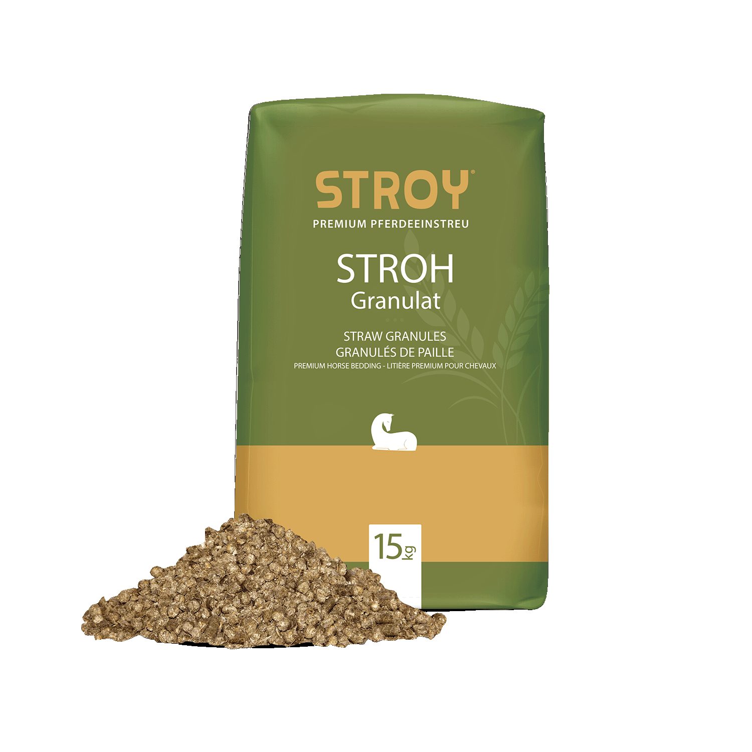 STROY Strohpellet-Einstreu Strohgranulat (Palette, 65-tlg)