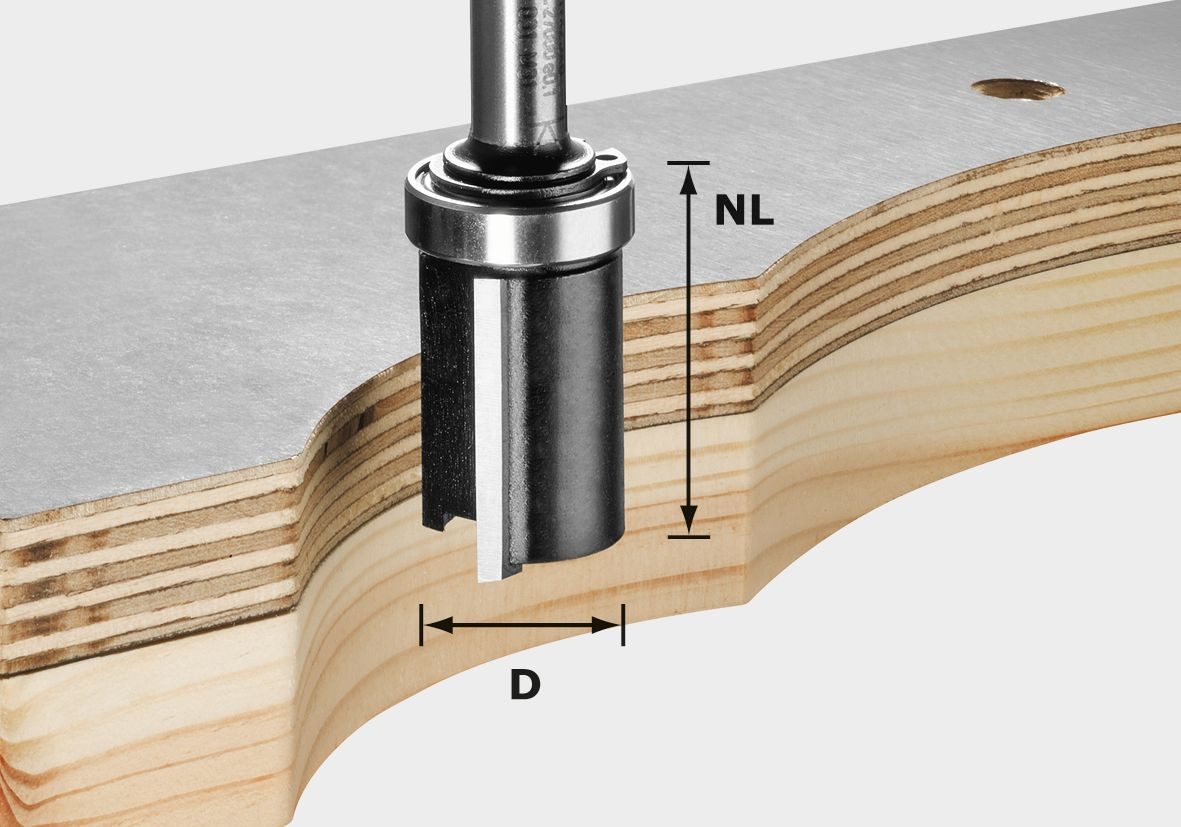 Kantenfräser Festool Bündigfräser HW S8 D19/NL25