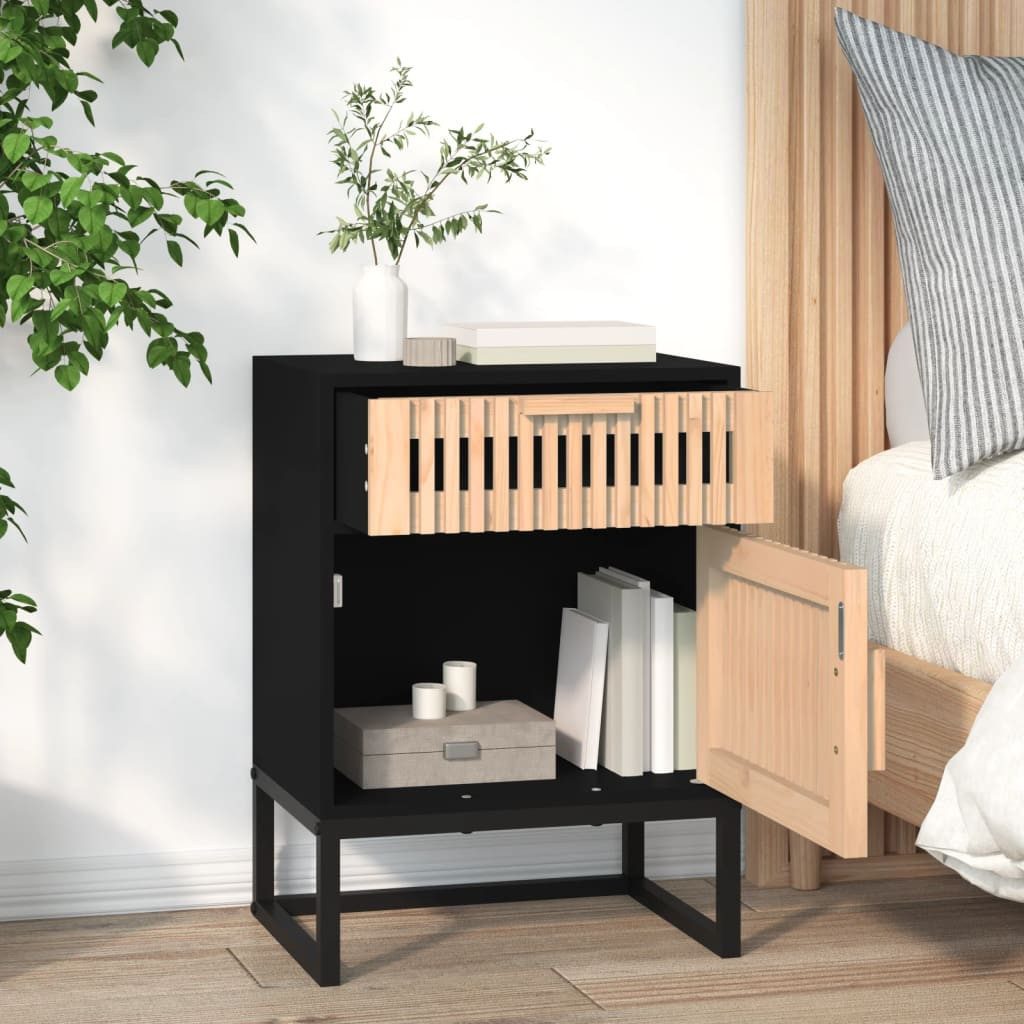 vidaXL Nachttisch Nachttisch Schwarz 40x30x55,5 cm günstig online kaufen