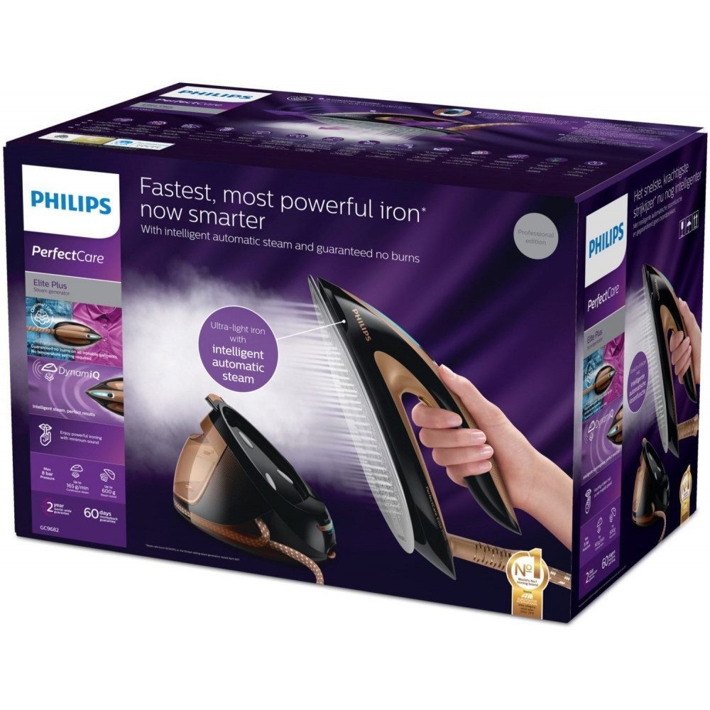 Philips Dampfbügelstation Dampfbügelstation GC9682/80 PerfectCare Elite Plus