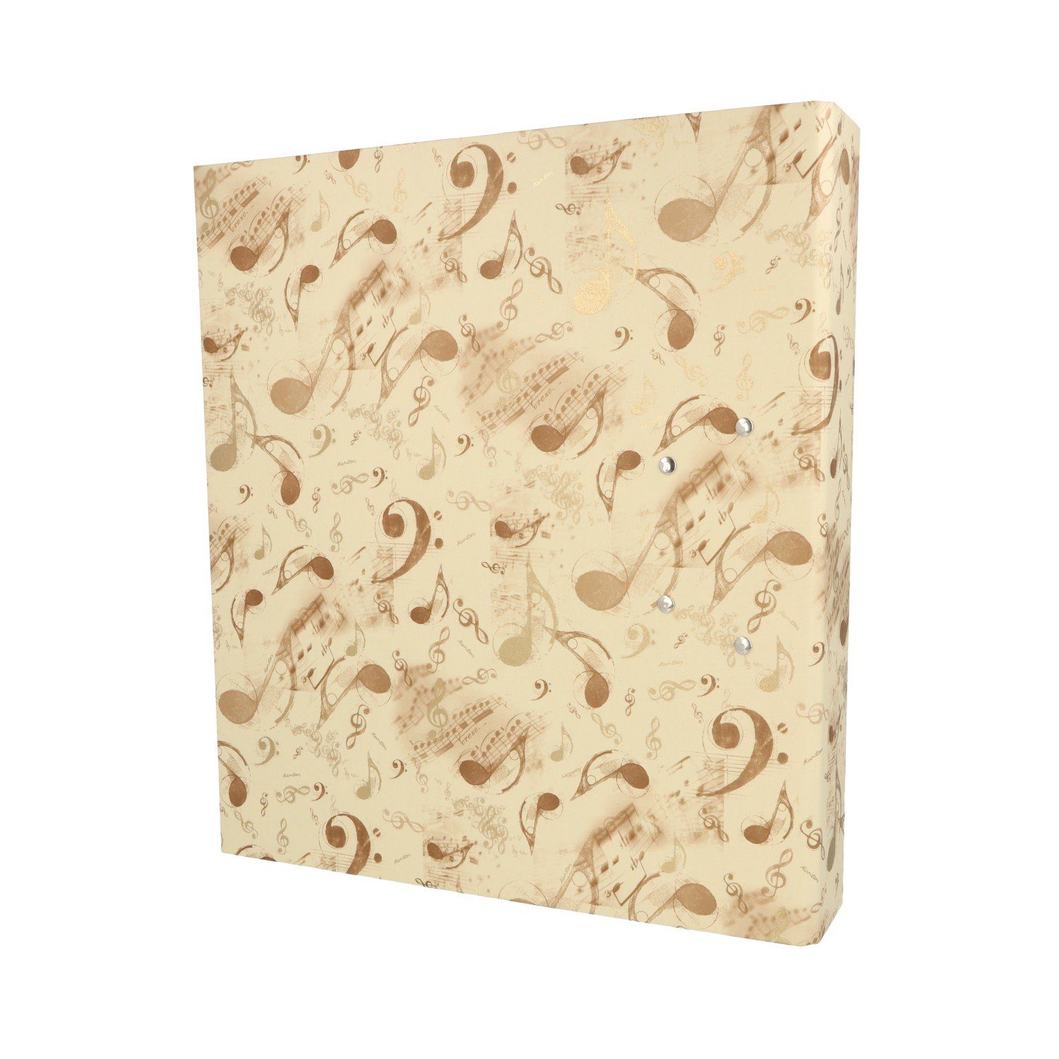 GAPYRUS OHG Aktenordner Ordner für DIN A4, creme mit golden glänzenden Noten, DIN A4, Rückenbreite ca. 5 cm, Noten, beige/gold