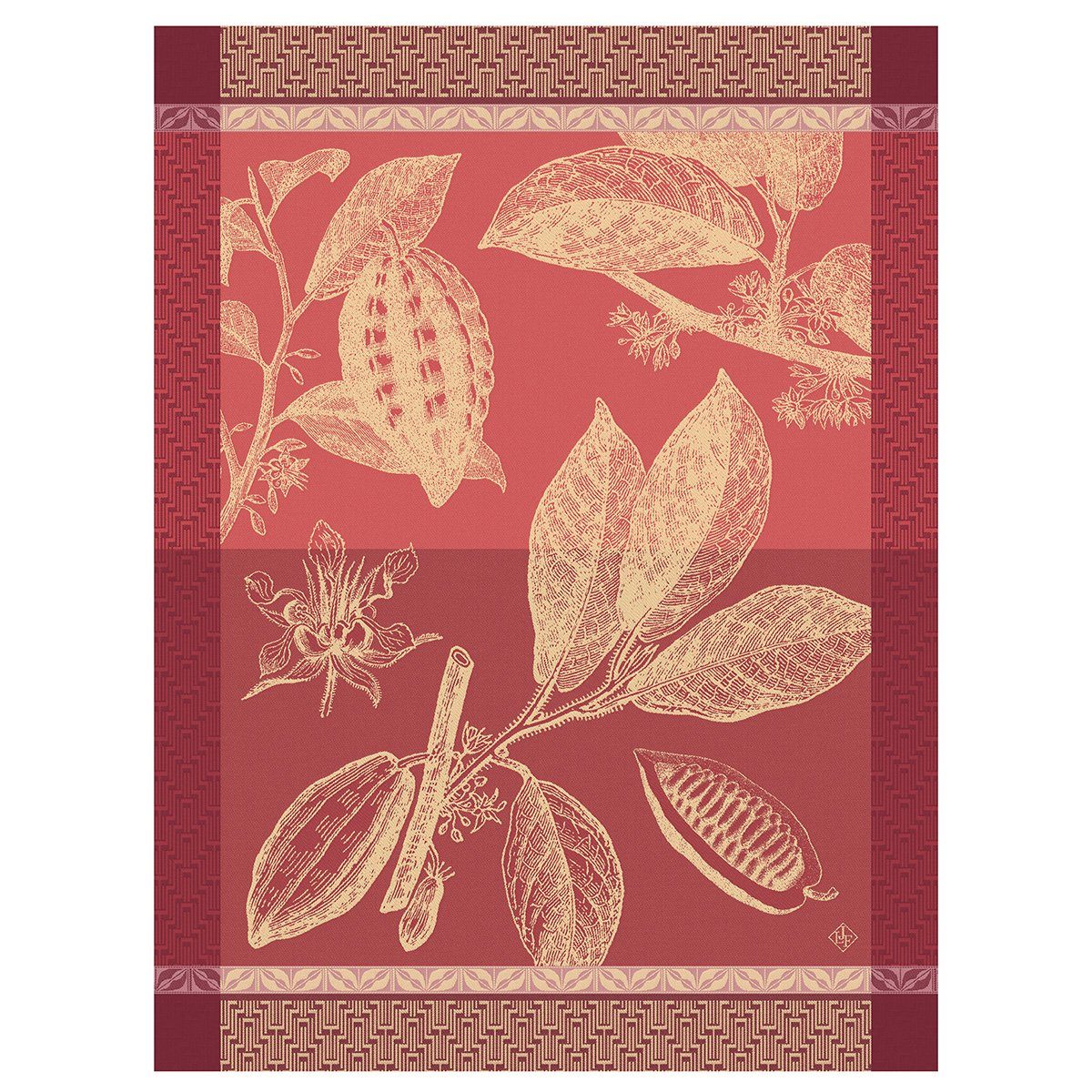 Le Jacquard Francais Geschirrtuch Geschirrtuch Chocolats Fève Rubis 60x80 cm, (1-tlg., 1 x Geschirrtuch), jacquard-gewebt