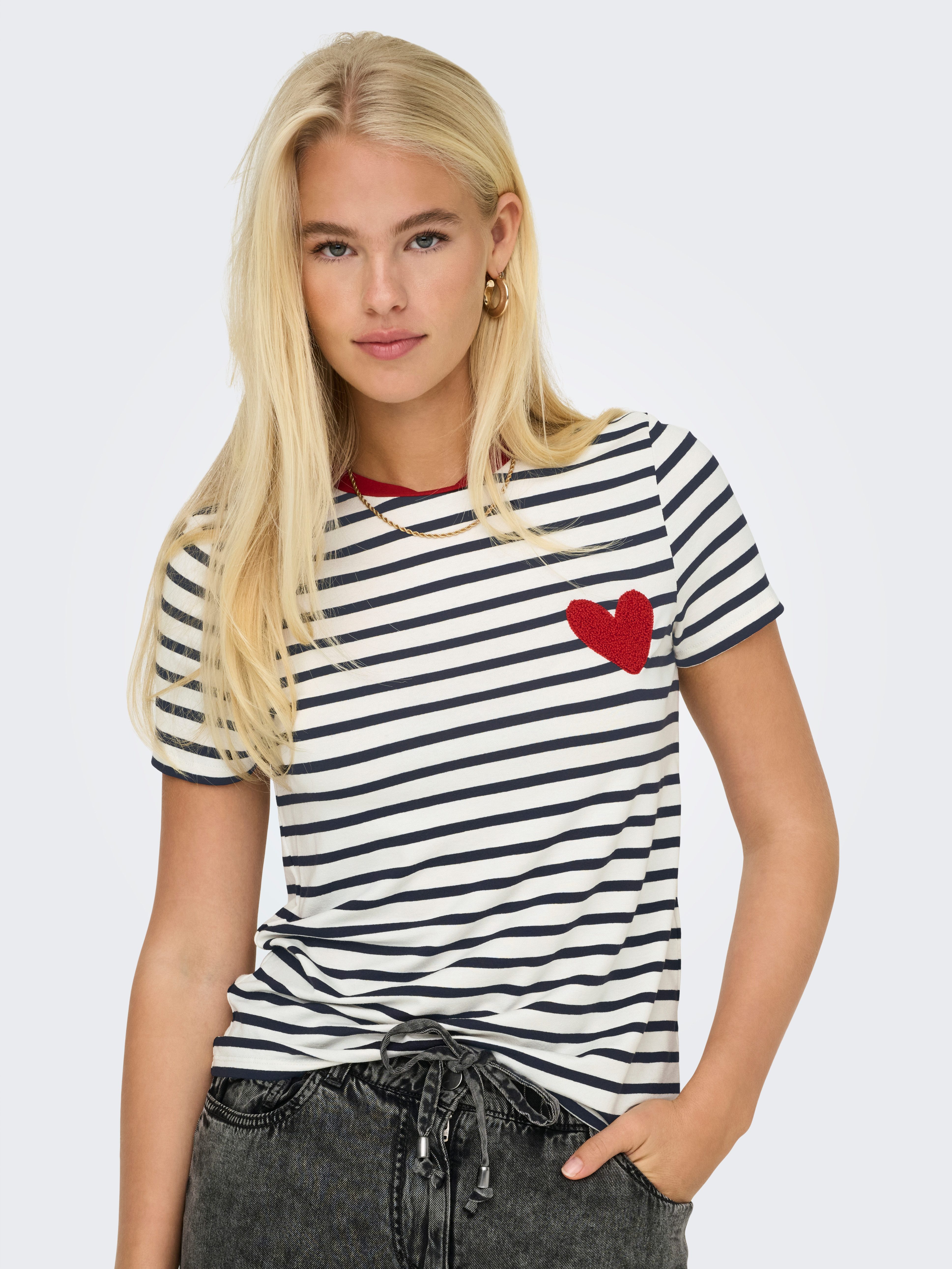 ONLY Kurzarmshirt ONLHEART LIFE S/S TEE JRS NOOS günstig online kaufen