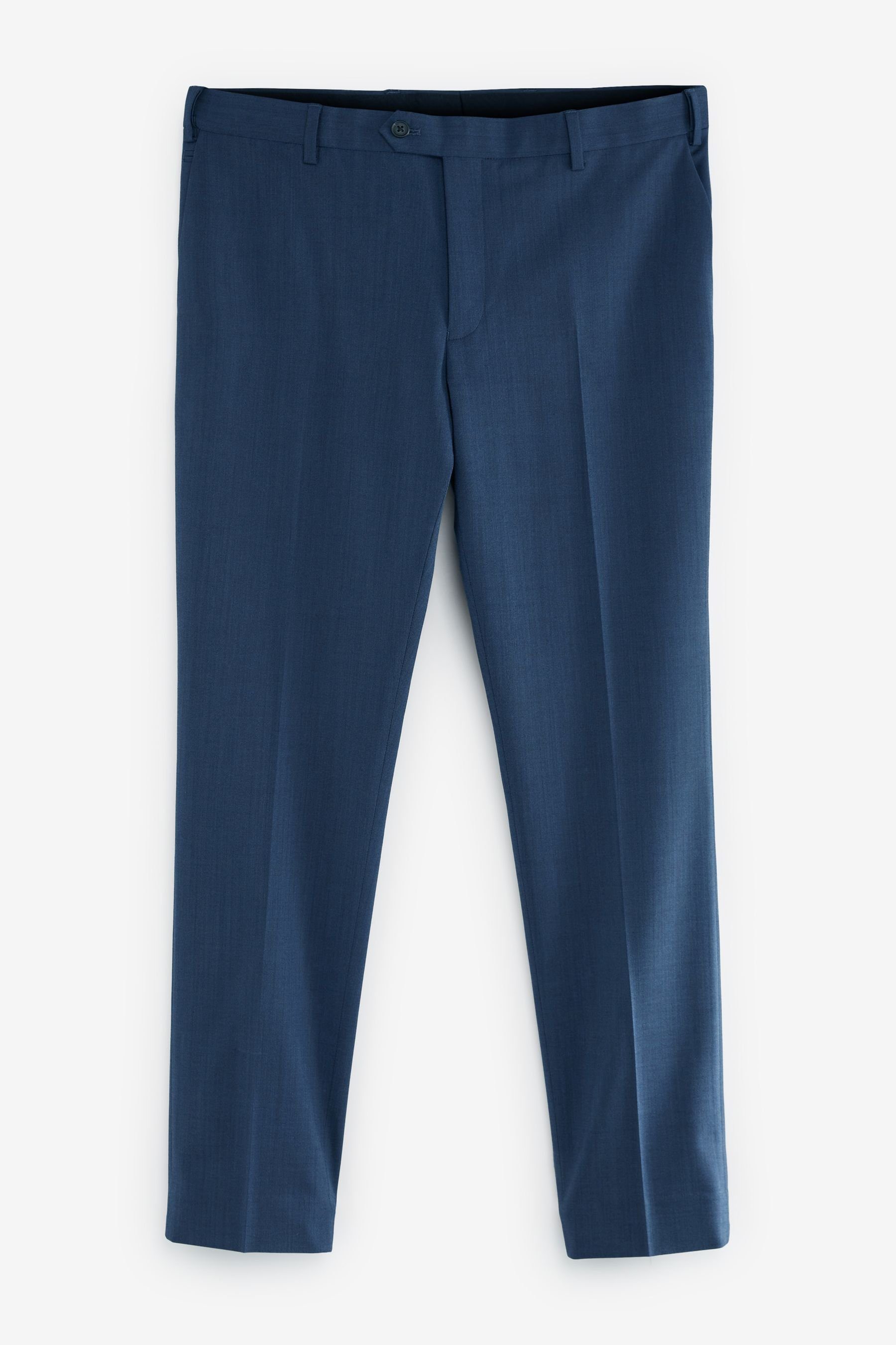 Anzughose Anzug Hose aus Flex Blue Wollmix: (1-tlg) Fit Motion Next Slim