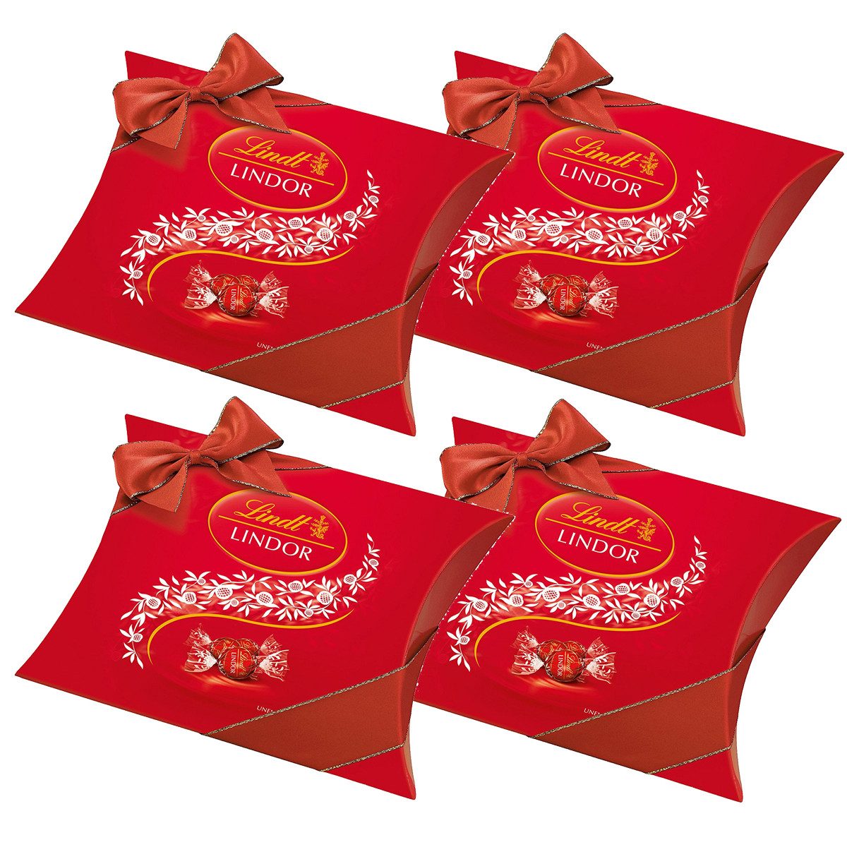 LINDT Schokolade, Lindt Schoko Kugeln aus Vollmilch Lindor Kissenpackung 325g 4er Pack