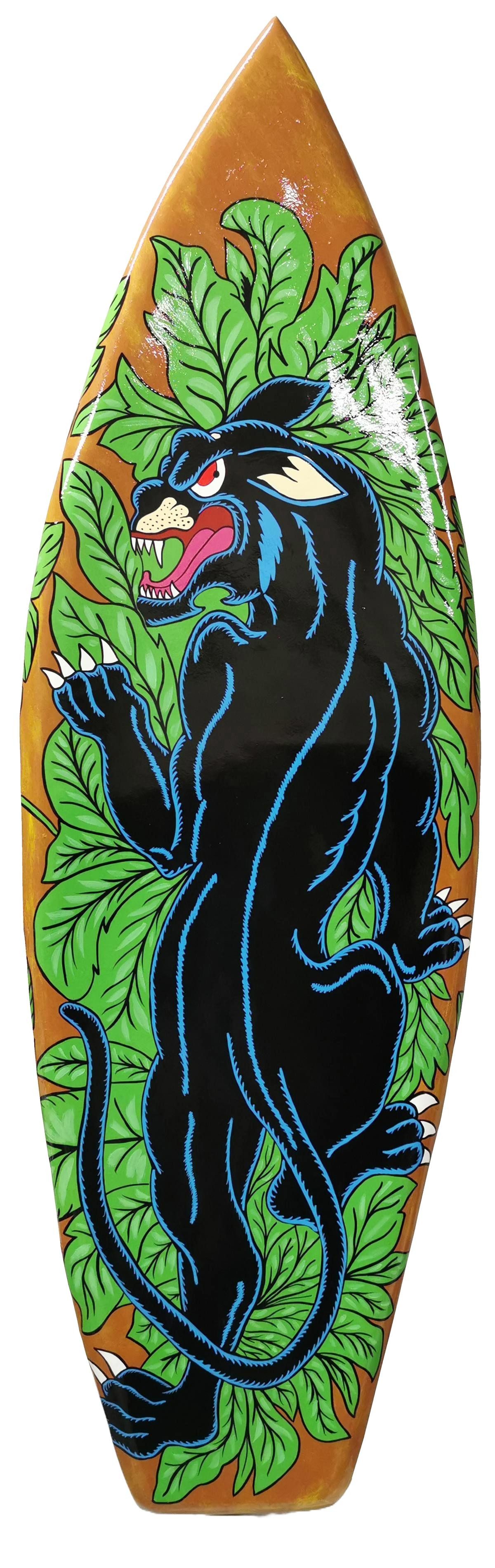 Xlmoebel Skulptur Bunte Puma Skulptur Designer Loft Abstrakte Figur Statue (1 St., Abstrakte Figur " Surfbrett), Hergestellt in Europa