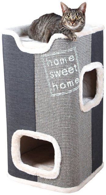 Trixie Kratzbaum Cat Tower Jorge, B/T/H: 40/40/78 cm, hellgrau/anthrazit