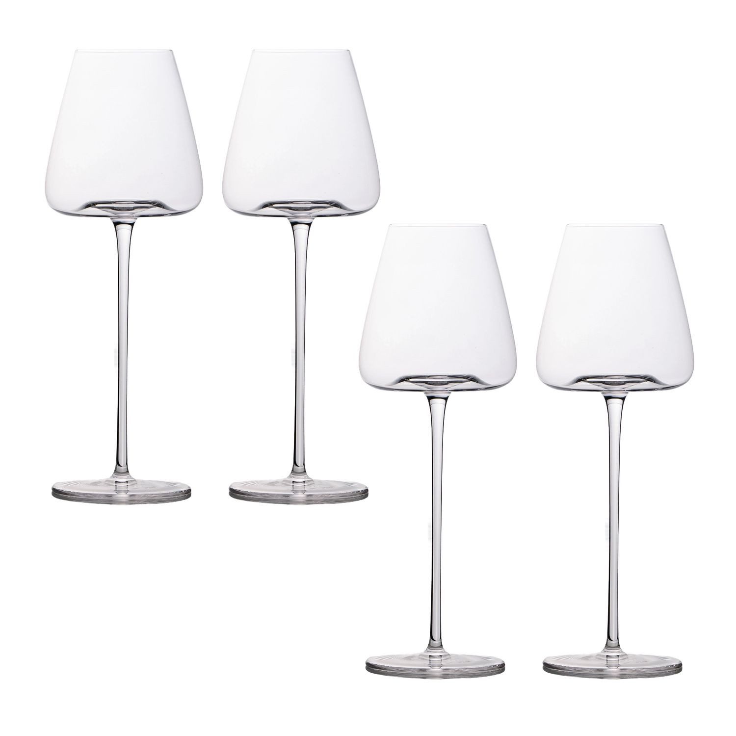 Intirilife Weinglas, 4-tlg., Glas, Wein Glas Set 500ml Weißwein Rotwein Gläser Spülmaschinenfest (4-tlg)