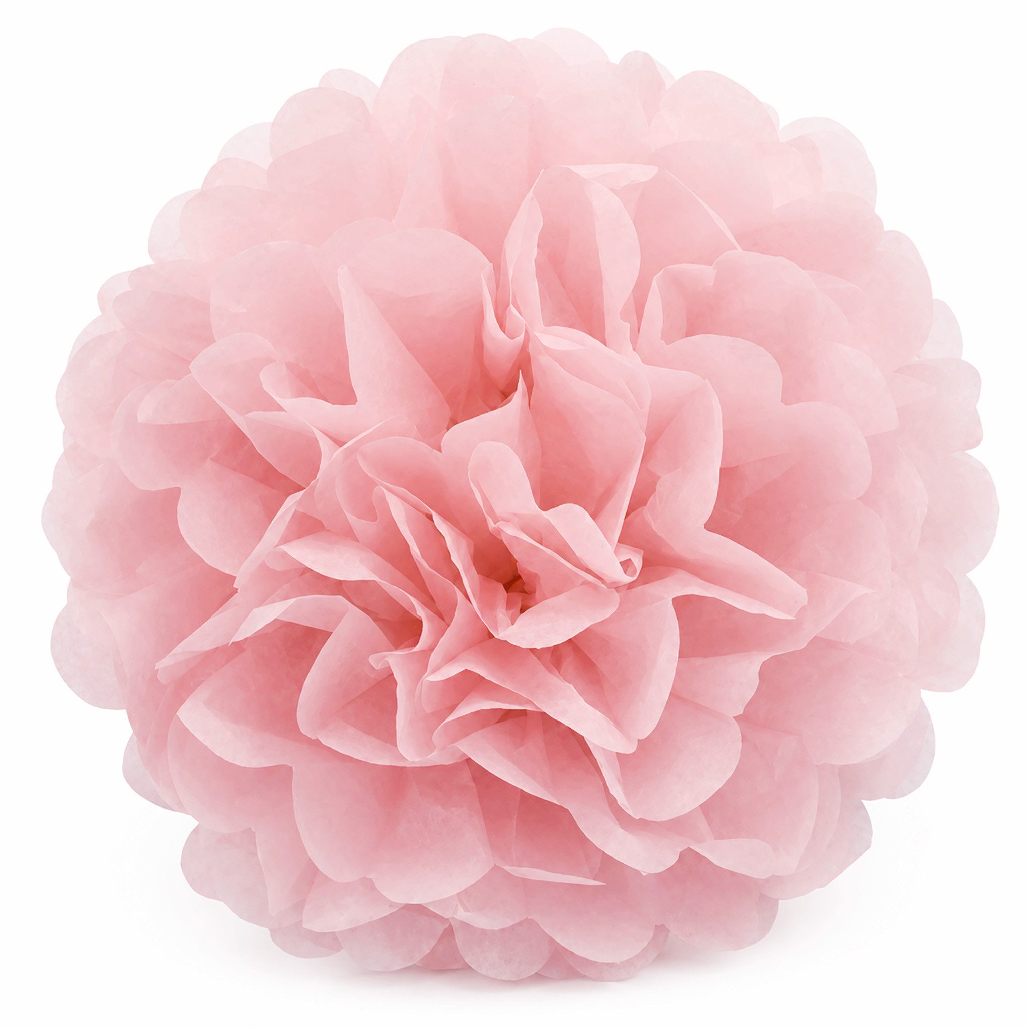 Creativery Pompon, Pompon 25cm Papier 1 Stück Hellrosa