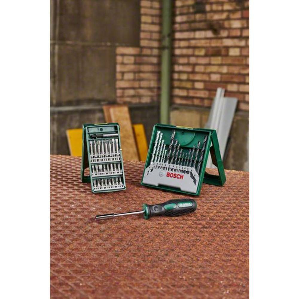 BOSCH Bit-Set 15 + 25 tlg. e Set + Handhalter 2607017655, inkl. Bithalter-Schraubendreher