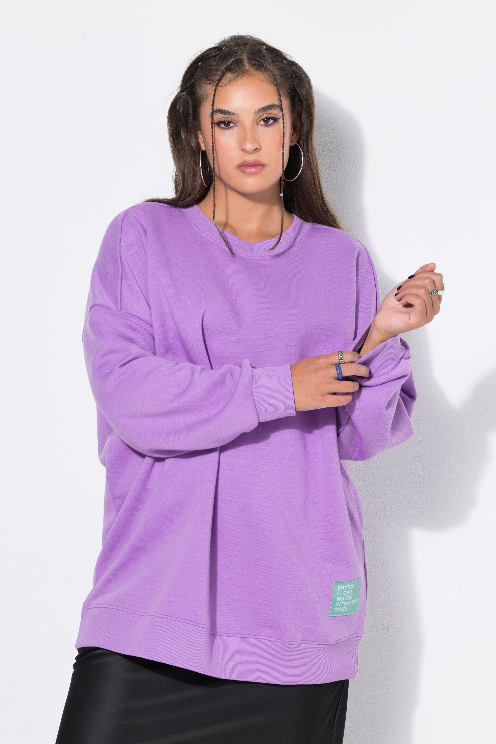Studio Untold Sweatshirt Sweatshirt oversized Statement Patch Langarm