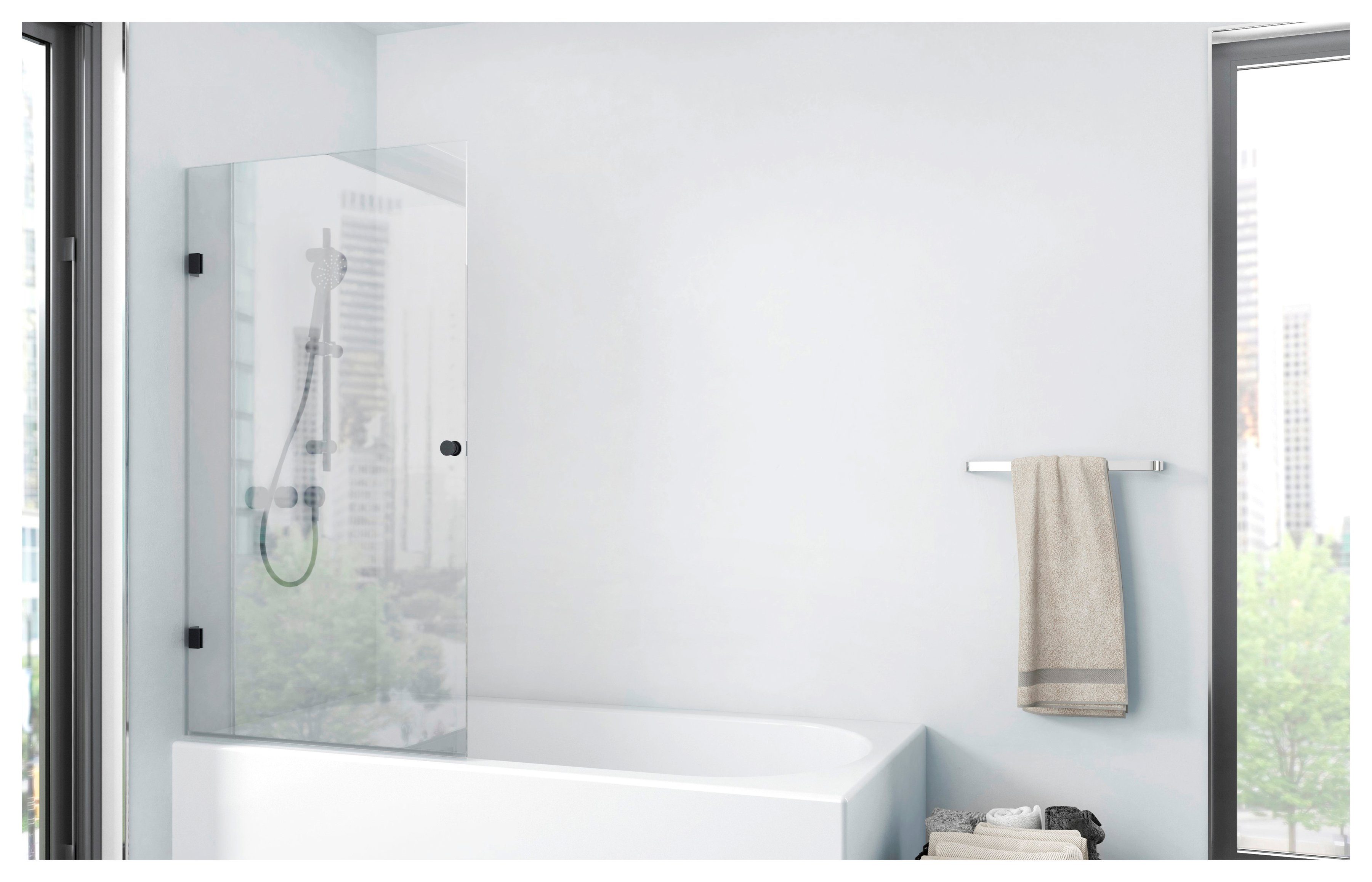 Marwell Badewannenfaltwand GALLERY, Einscheibensicherheitsglas, (1 tlg), Breite: 80 cm