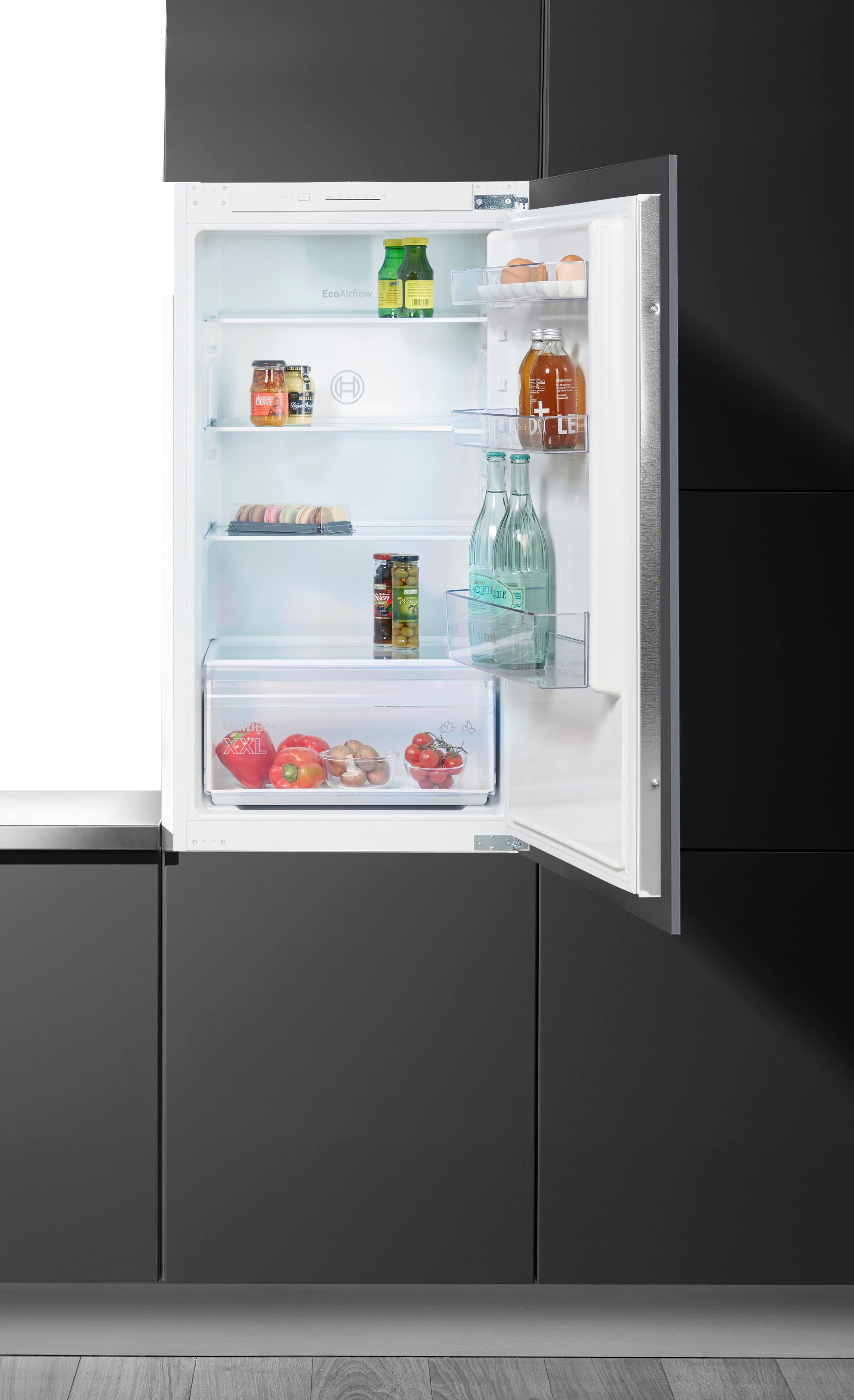 BOSCH Einbaukühlschrank Serie 2 KIR31NSE0, 102,1 cm hoch, 54,1 cm breit, Multi Box XXL: extragroße Schublade für Obst und Gemüse