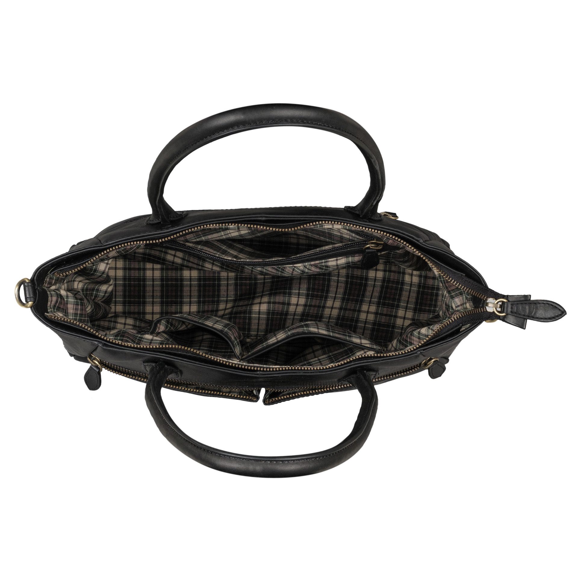 Benthill Handtasche Damen Echt Leder Damentasche Shopper Umhängetasche Schultertasche, Schultergurt / Umhängegurt Reißverschlussfach – Bild 4 von 5