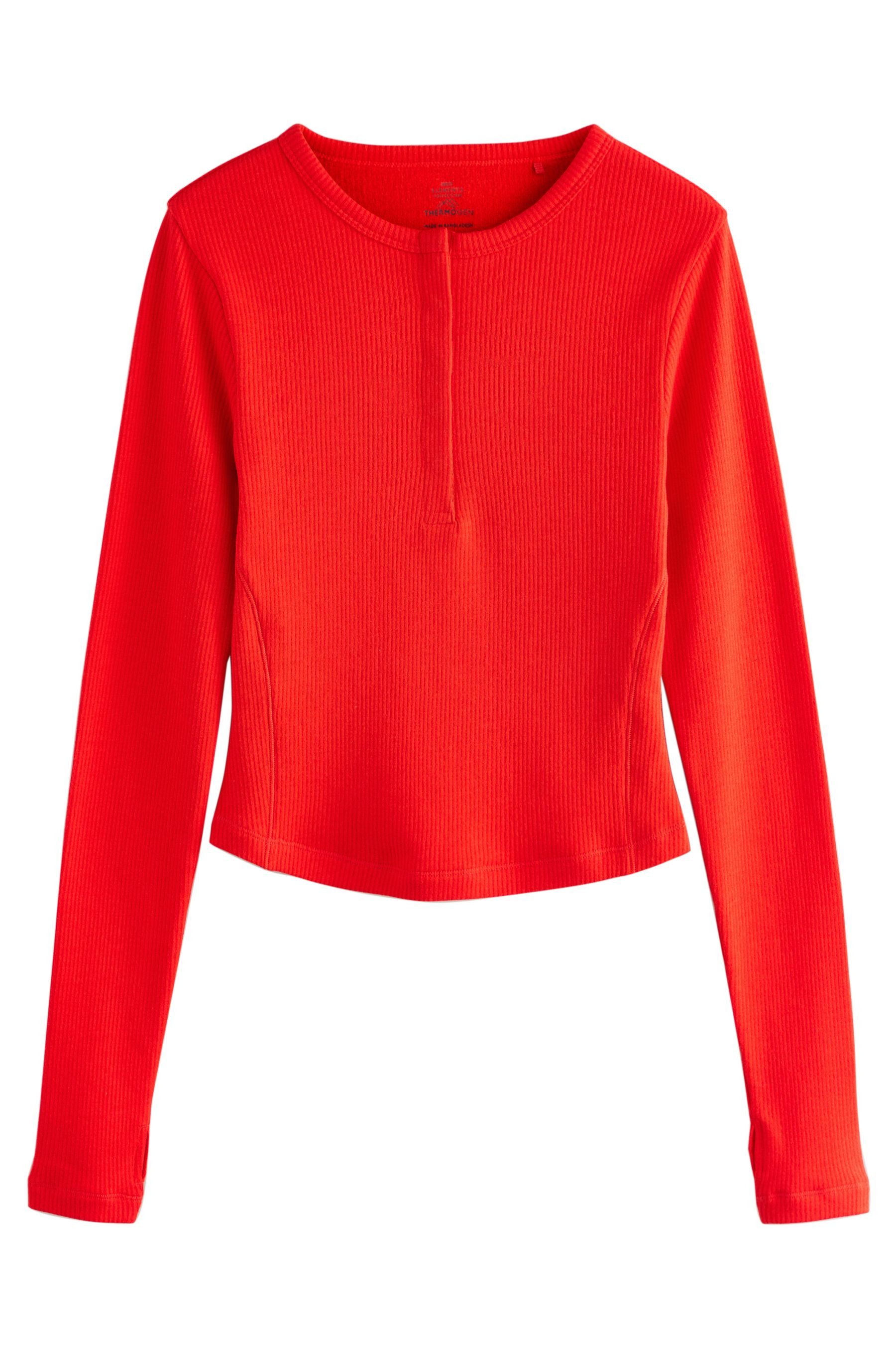 Next Blusenshirt Langarm-Thermoshirt mit Henley-Kragen (1-tlg) günstig online kaufen