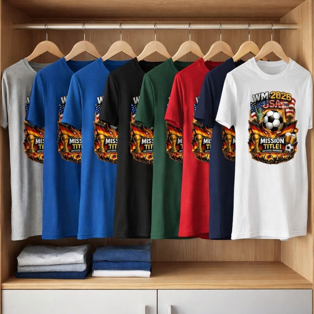 Blondie & Brownie T-Shirt UrbanGoal WM26 Streetwear Herren Tee (Einzelprodukt, Einzelartikel) WM 2026 USA Herren T-Shirt Fußball Deutschland Fan Streetwear Look