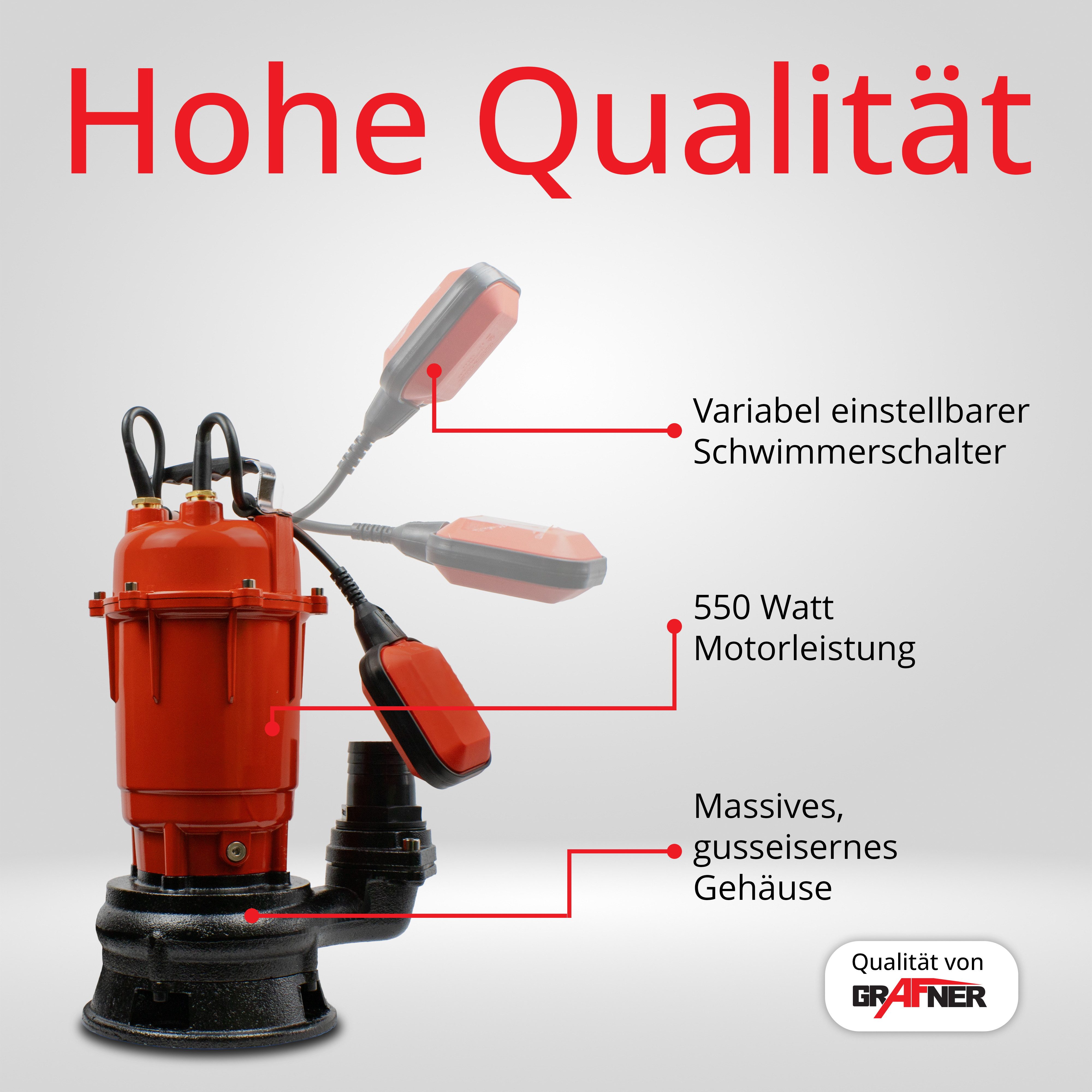 Grafner Schmutzwasser-Tauchpumpe Grafner Fäkalien Tauchpumpe 550 günstig online kaufen