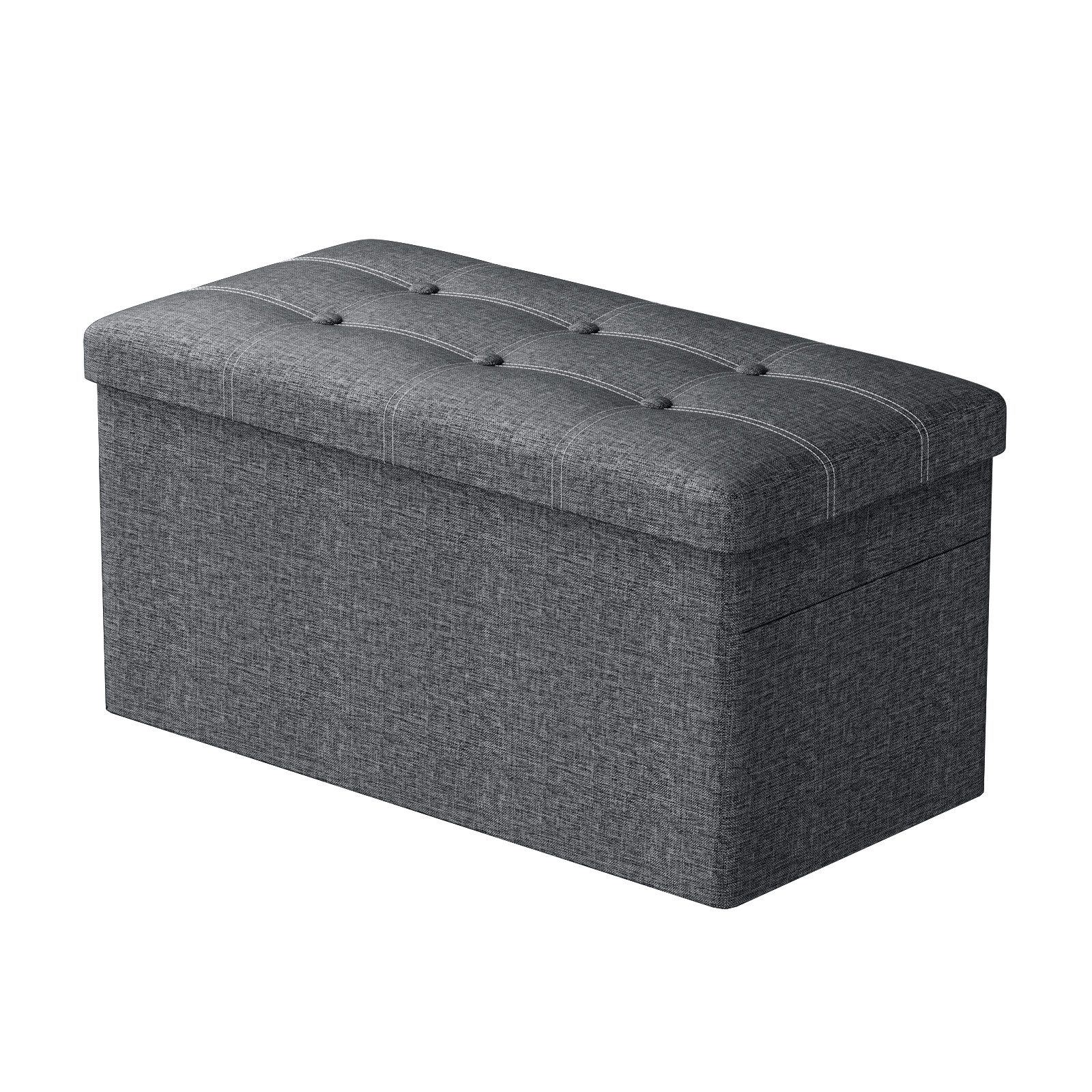 Oak&Tea Sitzbank Sitzbank klappbare Sitztruhe klappbare Aufbewahrungsbox mit Stauraum, 76×38×38 cm & 110×38×38 cm bis 300 kg belastbar Aufbewahrungsbankett