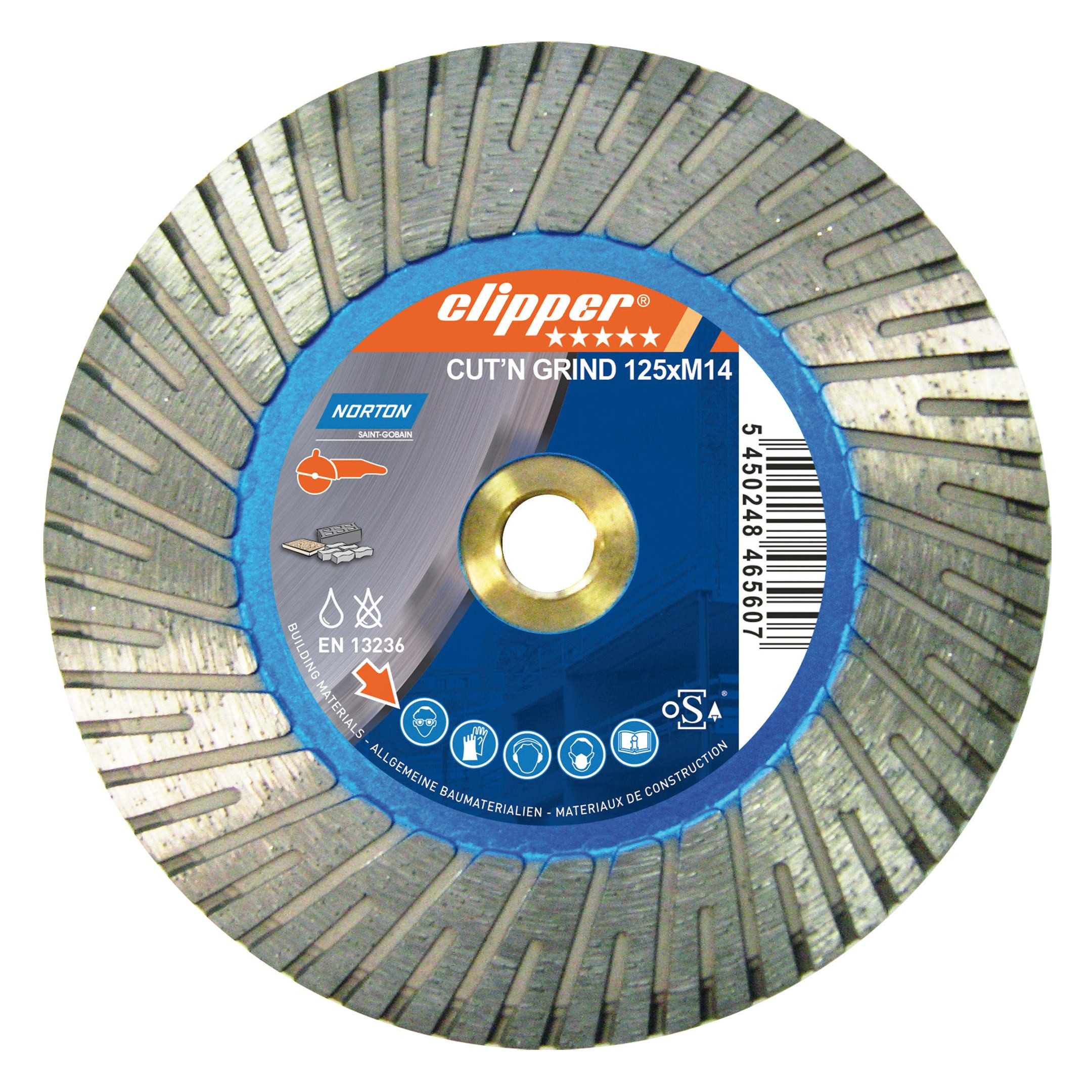 NORTON CLIPPER Trennscheibe, Ø 125 mm, Kombiwerkzeug Cut N Grind