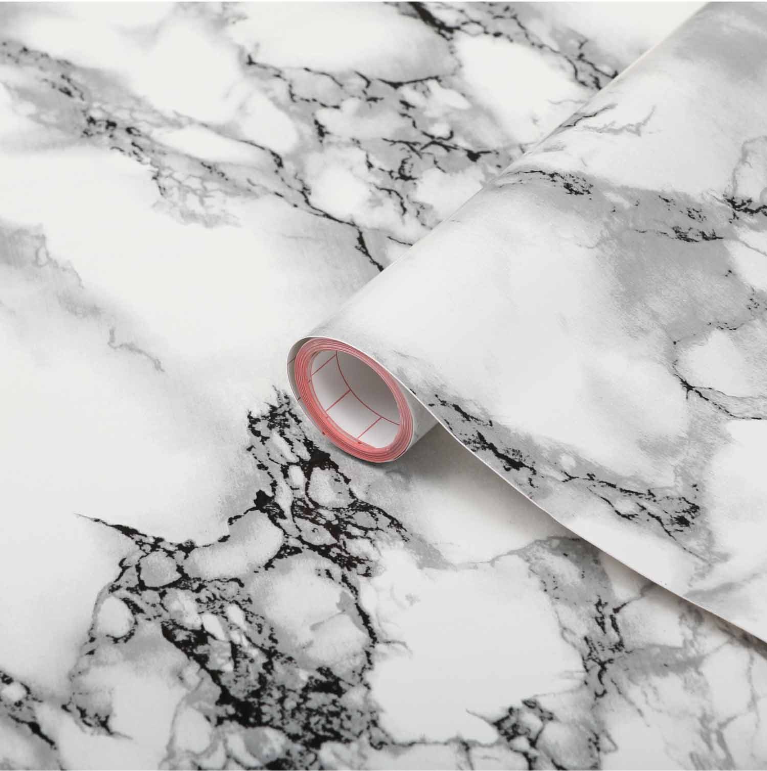 d-c-fix Möbelfolie Marmi weiß - Klebefolie für Möbel und Küche, Dekofolie selbstklebend, Designfolie - zuschneidbar und rückstandslos entfernbar
