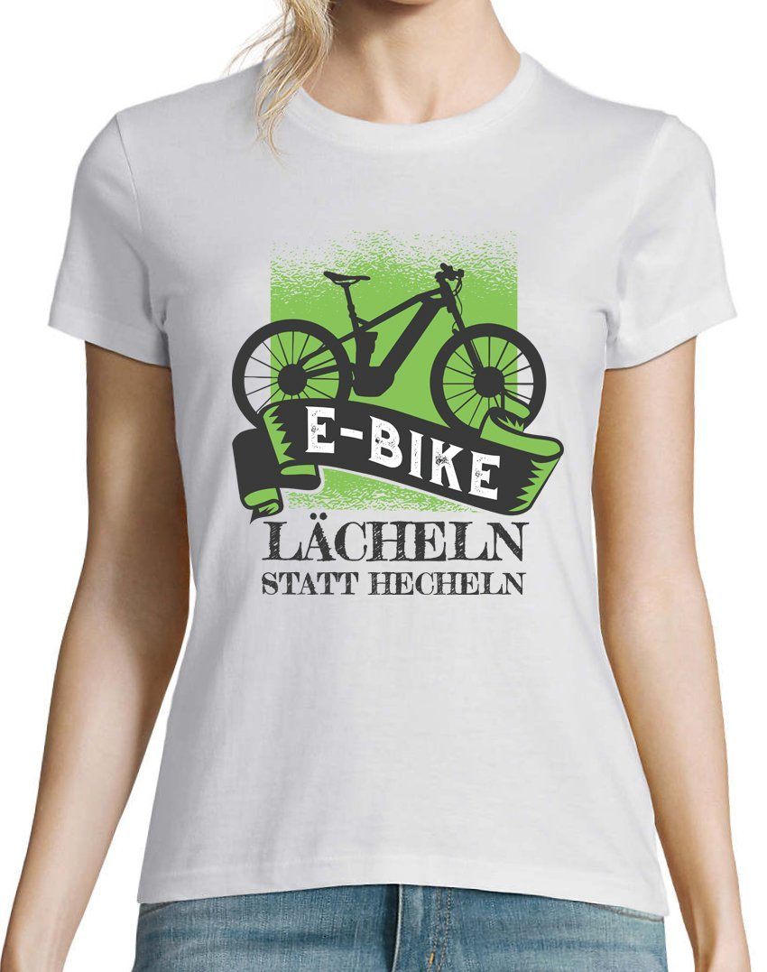 Youth Designz T-Shirt E-Bike Lächeln Statt Hecheln Damen Shirt mit lustigem günstig online kaufen
