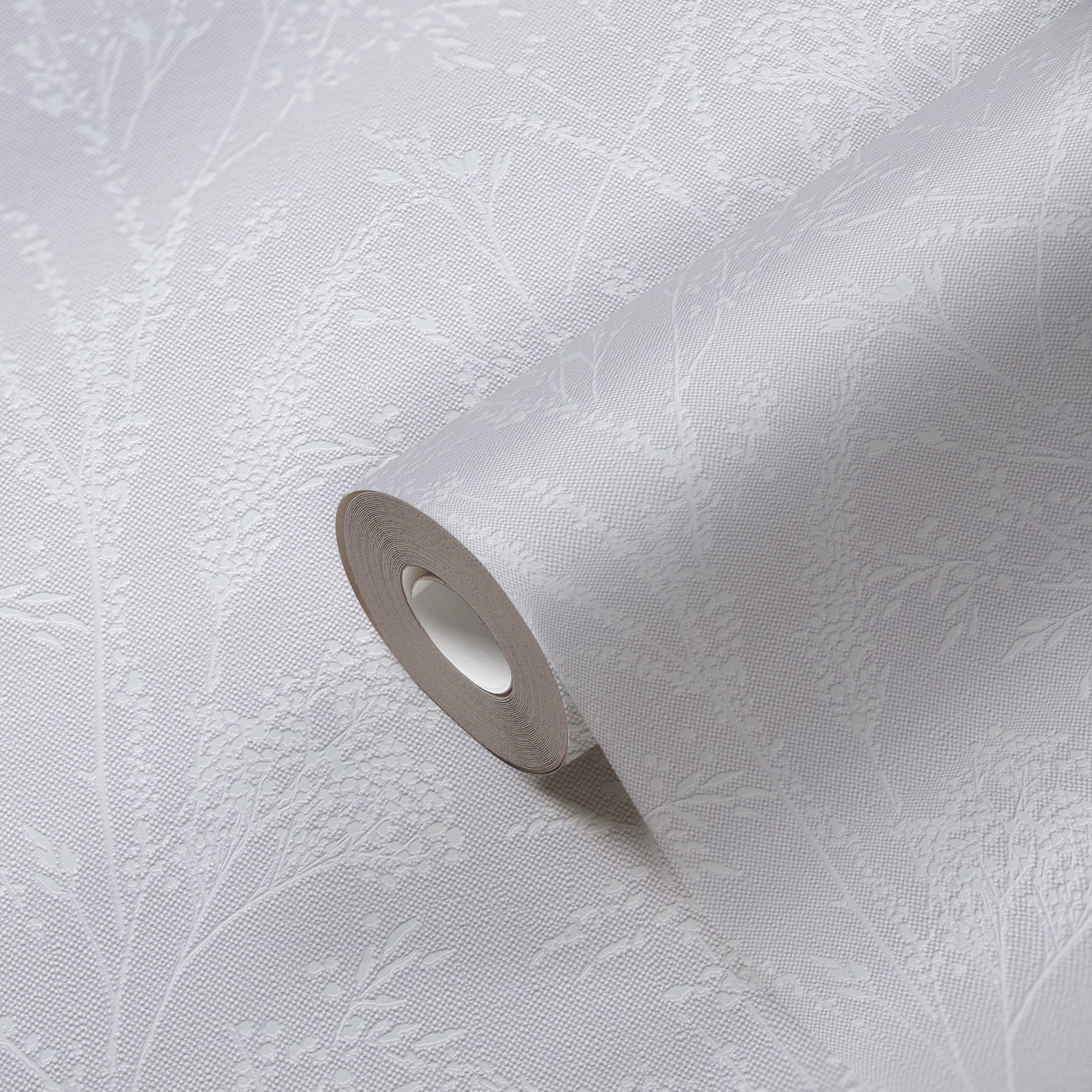 A.S. Création Vliestapete Pure Elegance Tapete mit Ästen Mustertapete Floral Blumen, strukturiert, schimmernd, (1 St), Vliestapete Blumentapete für Schlafzimmer Küche Wohnzimmer Äste Design