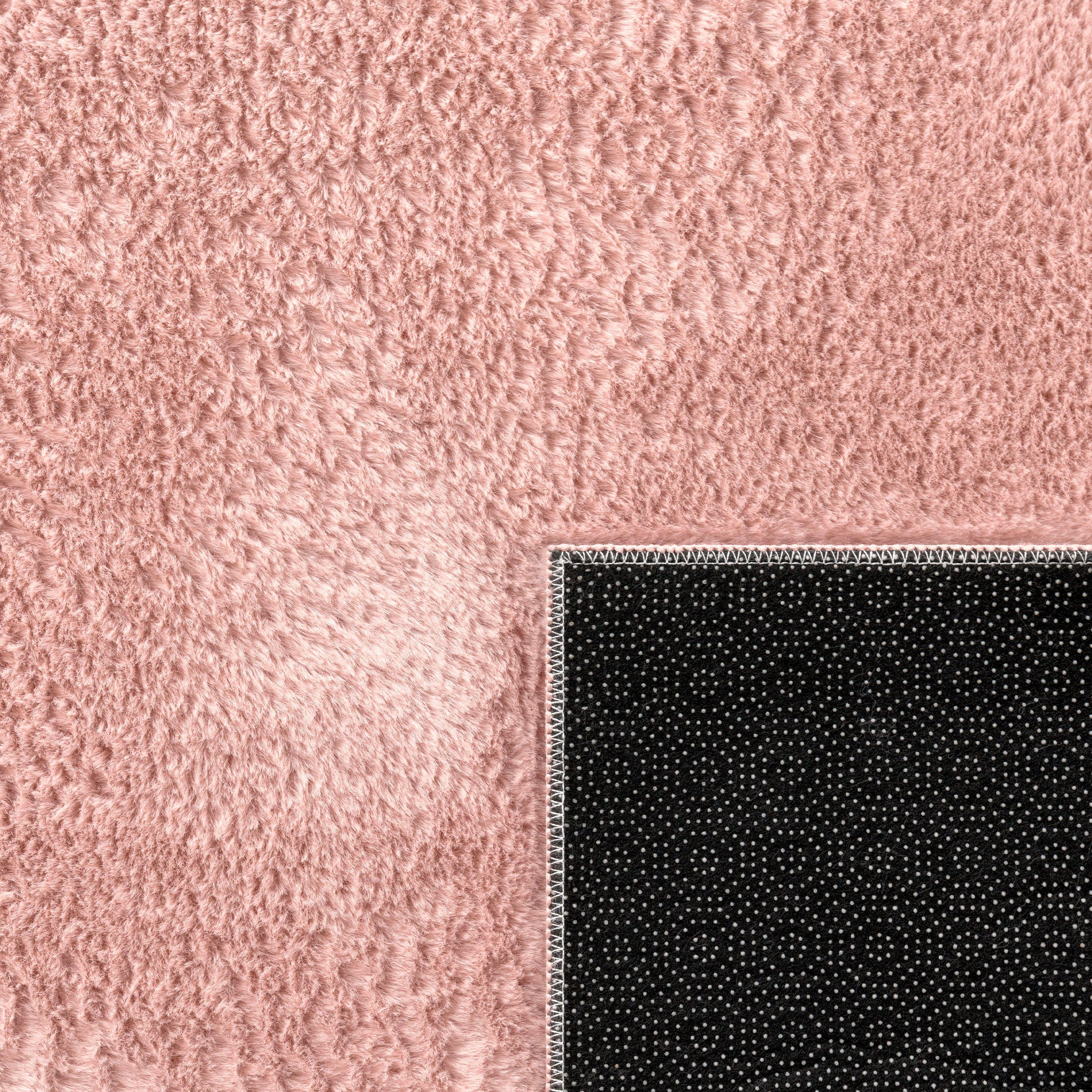 Paco Home Fellteppich Kunstfell Soft 380, rechteckig, Höhe: 14 mm, Langflor, Kuschelteppich - besonders weich, Uni-Farben