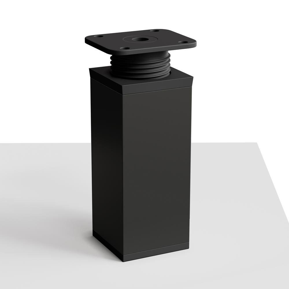 sossai® Möbelfuß Design-Möbelfüße, 4er & 8er Set, höhenverstellbar MFV1, Farbe: Schwar, (4-St), Farbe: Schwarzmatt