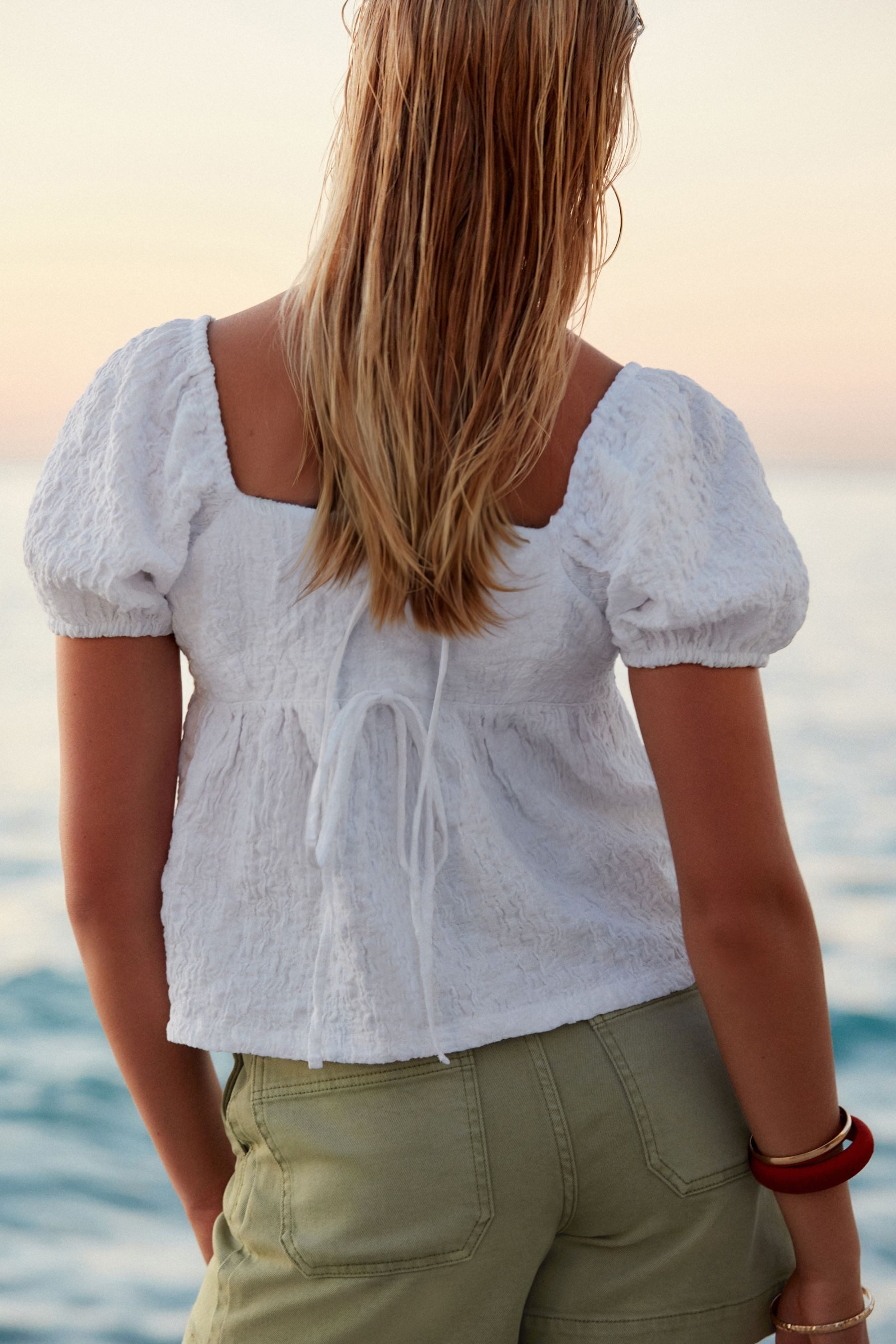 Next T-Shirt Top mit Karreeausschnitt und günstig online kaufen