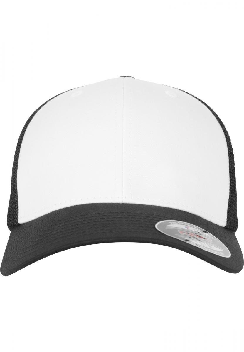 Trucker Flexfit balck/white/black Mesh Flex Flexfit Front Colored Cap