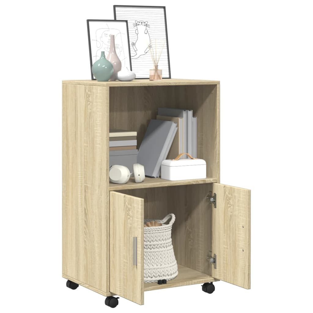 vidaXL Sideboard Rollschrank Sonoma-Eiche 55x40x91 cm günstig online kaufen
