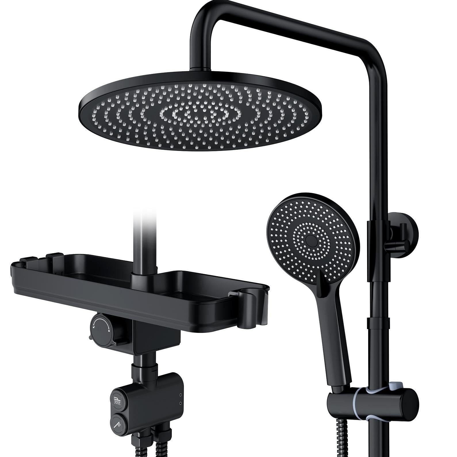 Rainsworth Duschsystem mit Armatur, mit Ablage, 25 X 25 cm Rund Regendusche günstig online kaufen