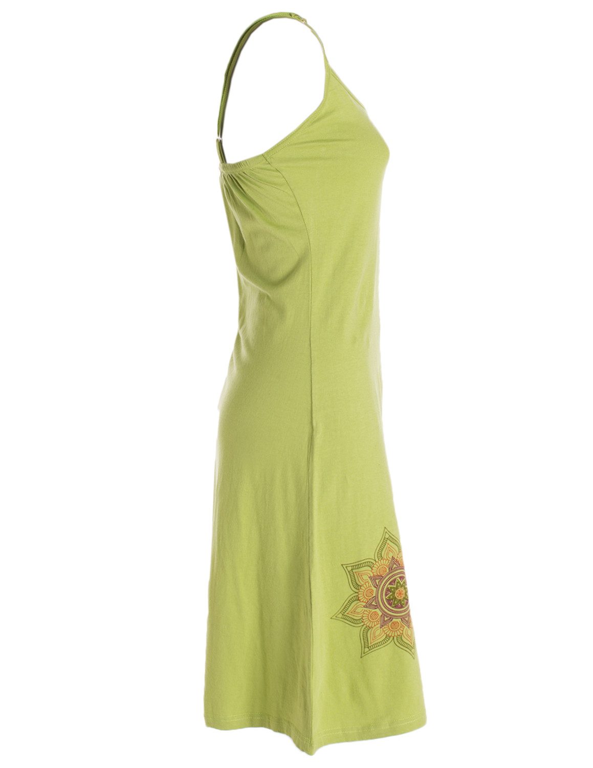 Vishes Sommerkleid Damen Sommer-Kleider Mini-Kleid Jersey-Kleid Spagettiträger-Kleid Goa, Hippie, Retro Style – Bild 3 von 4