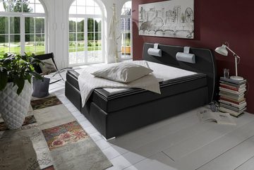 ATLANTIC home collection Boxspringbett Rex, mit Topper und verstellbaren Nackenkissen